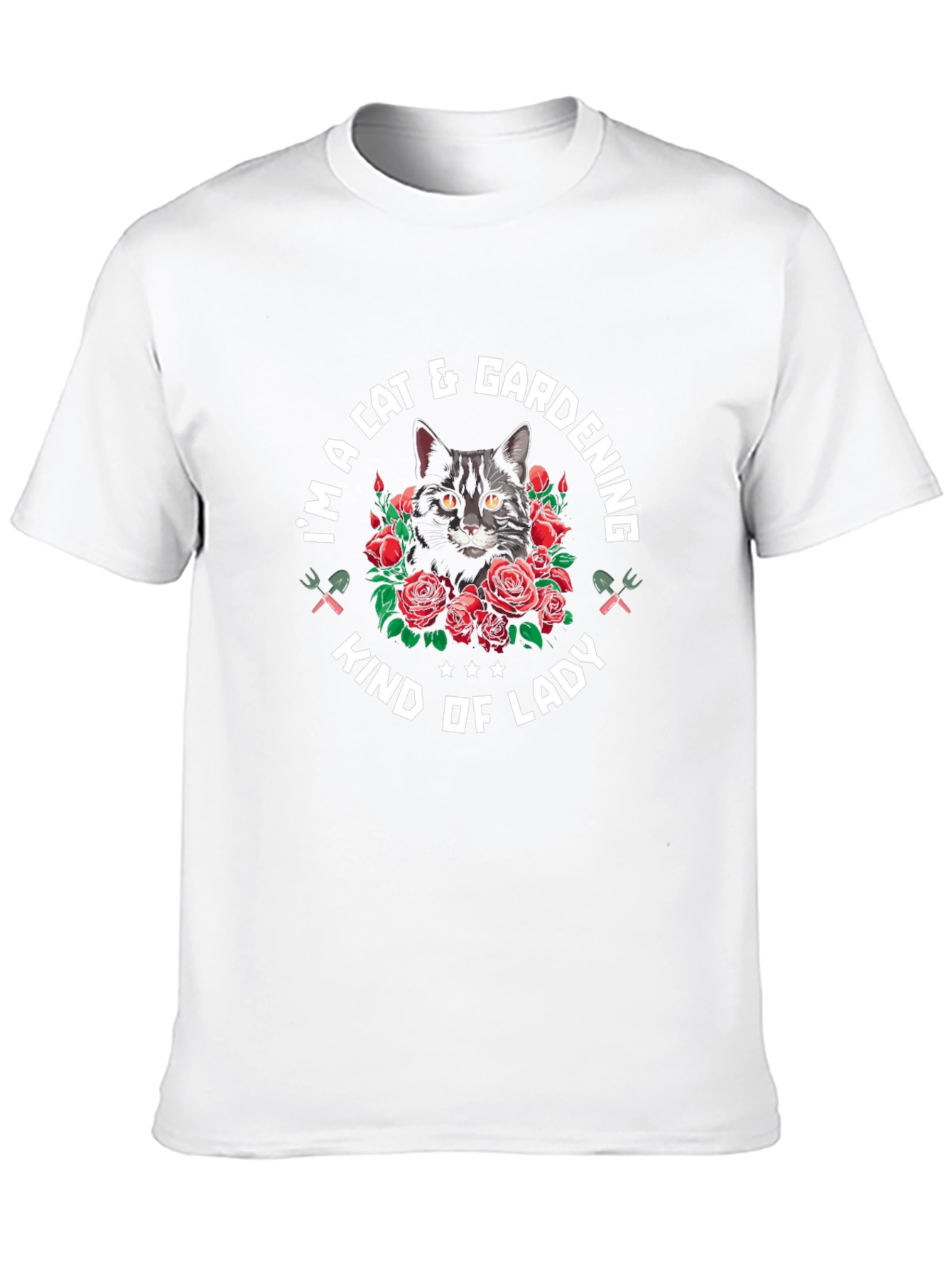 Cat & Gardening Lady T-Shirt