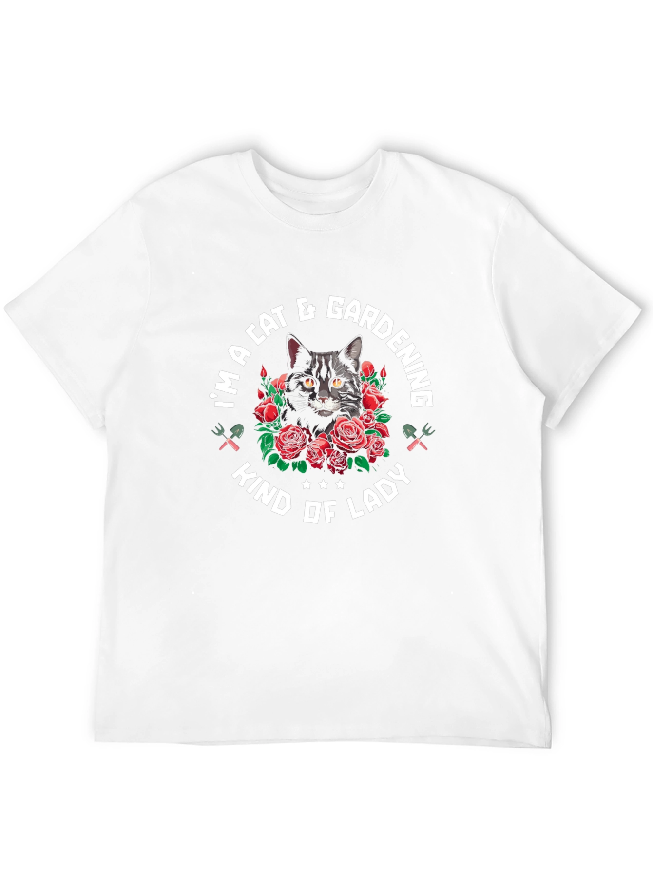 Cat & Gardening Lady T-Shirt