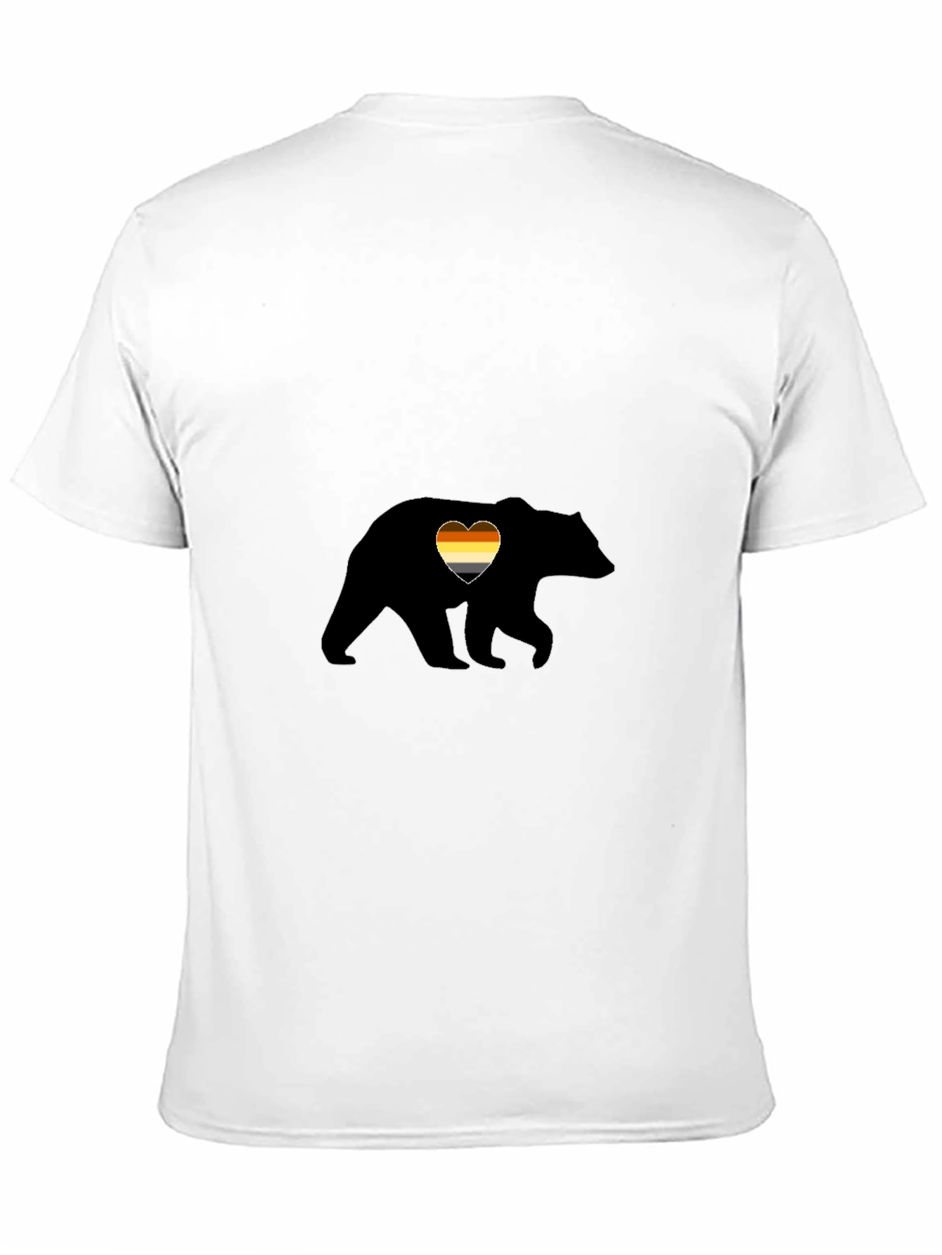 Gay Bear Pride Heart Graphic Tee - Black