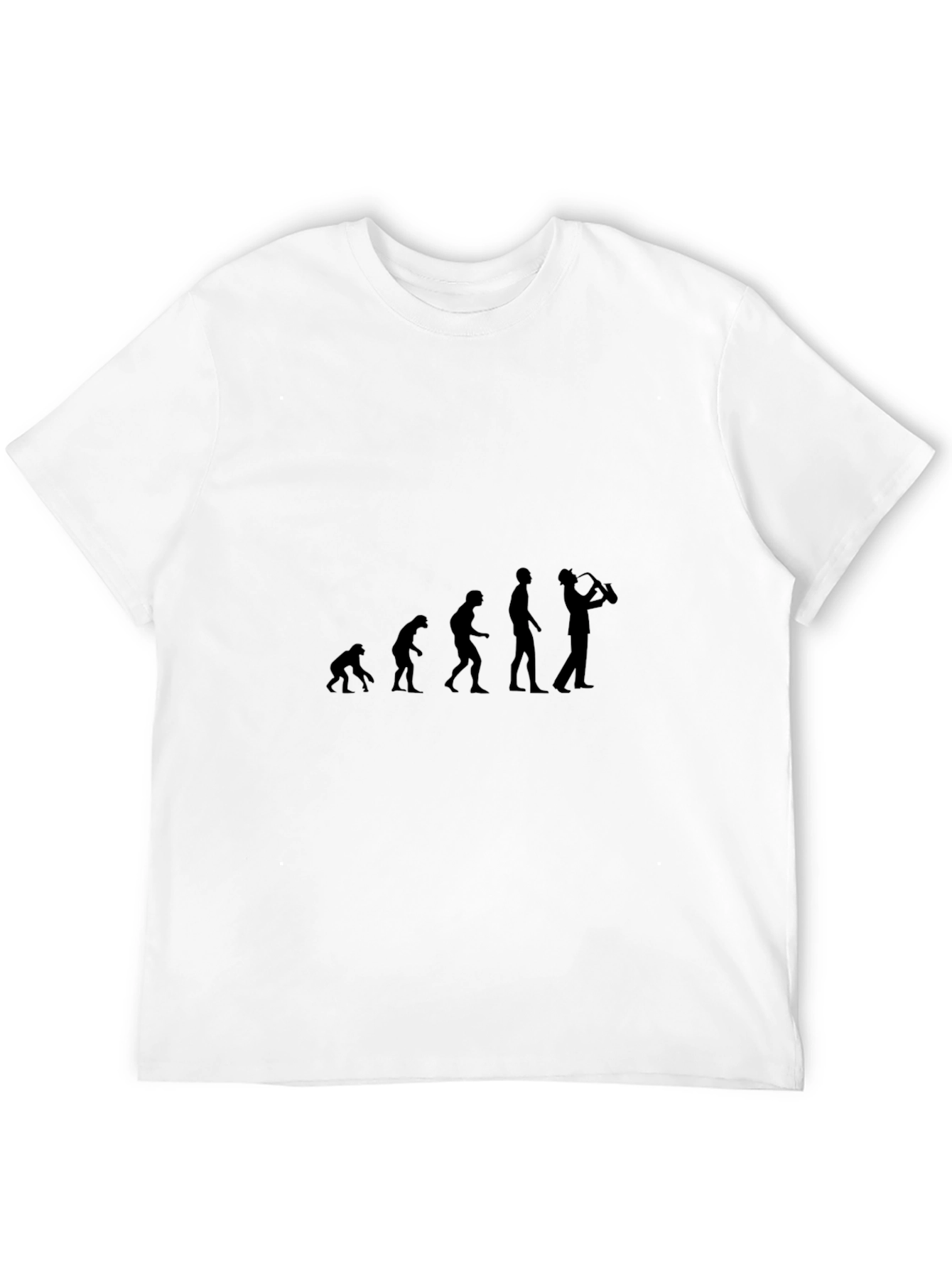 Evolution of Saxophone Player T-Shirt - Black Graphic Tee