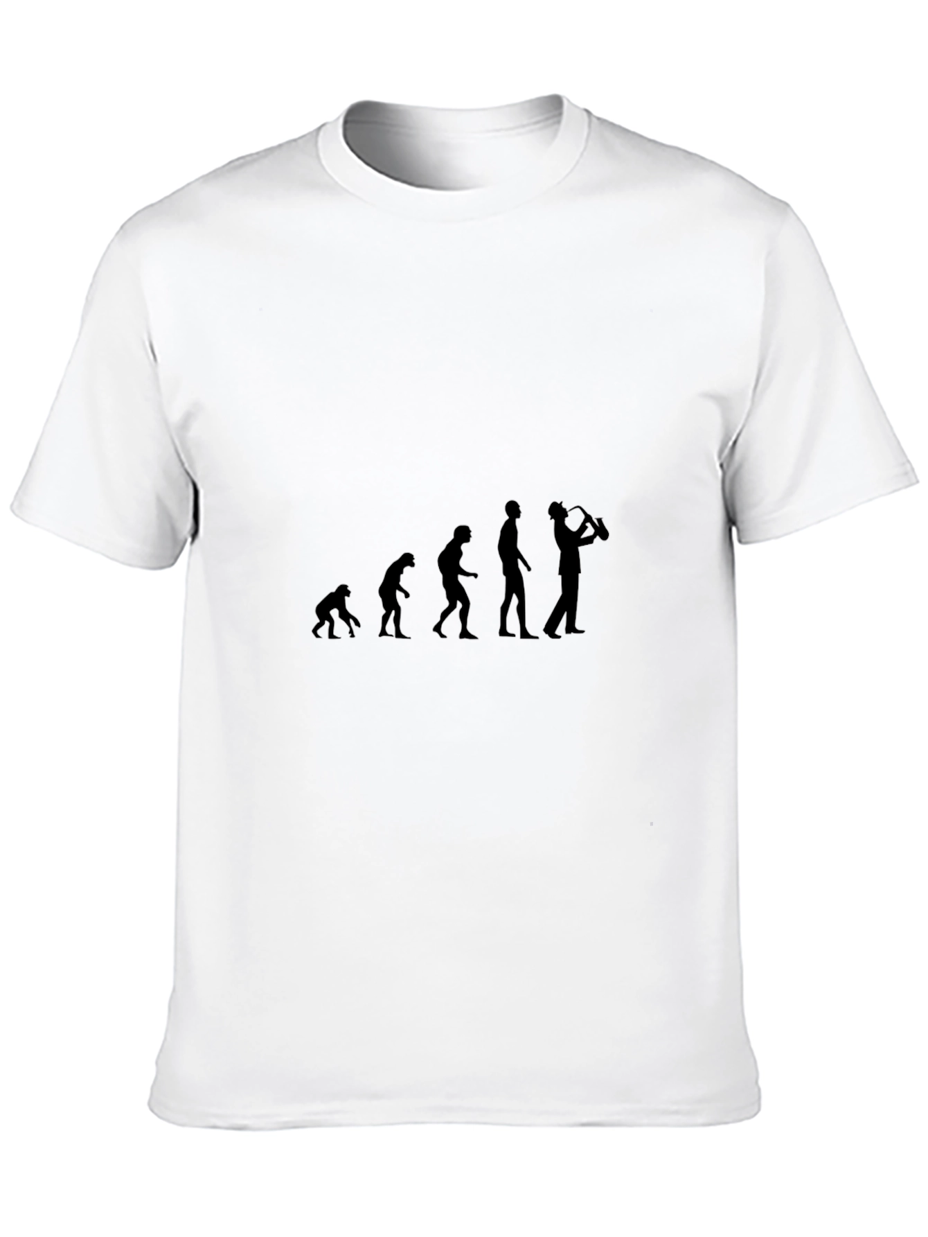 Evolution of Saxophone Player T-Shirt - Black Graphic Tee