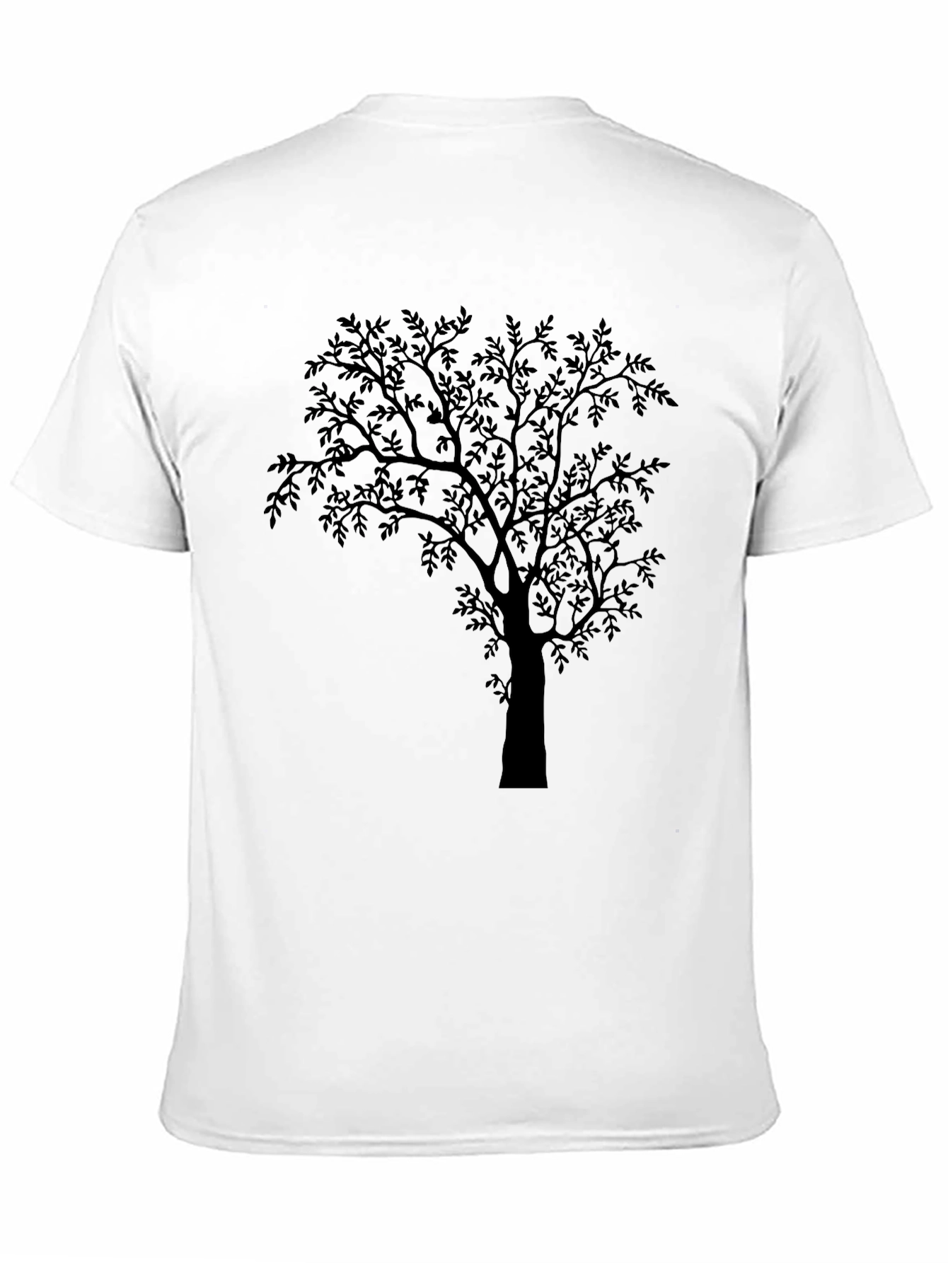Mens Black Tree Graphic Tee - Nature Inspired Design