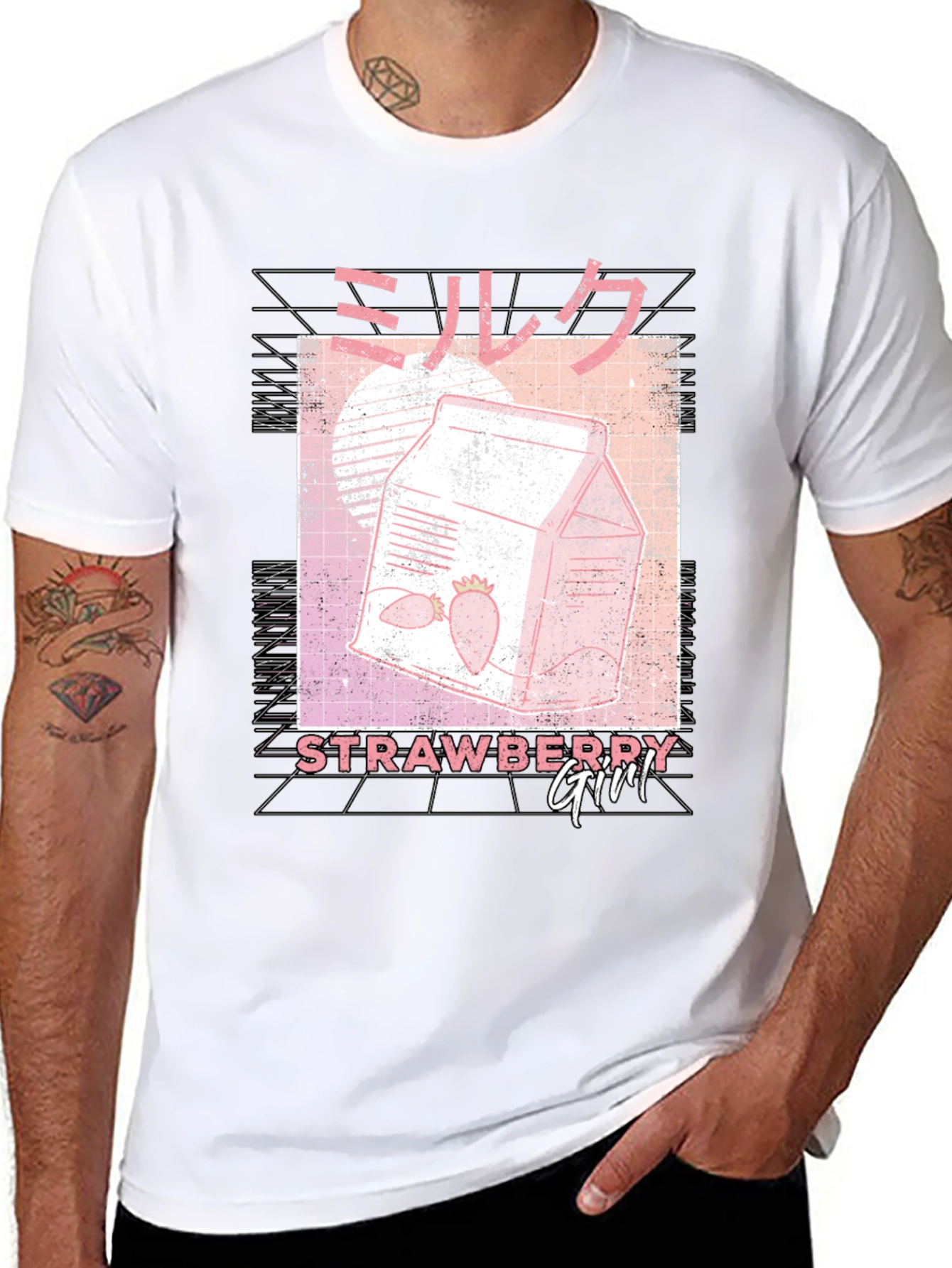 Strawberry Girl Milk Carton Graphic Tee
