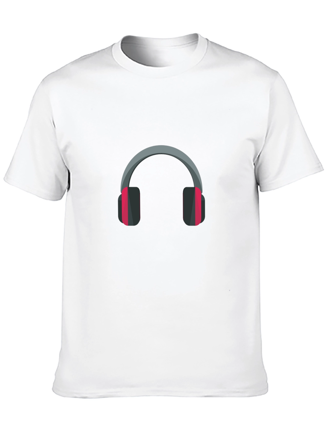Headphone Graphic Tee - Black Casual Comfort