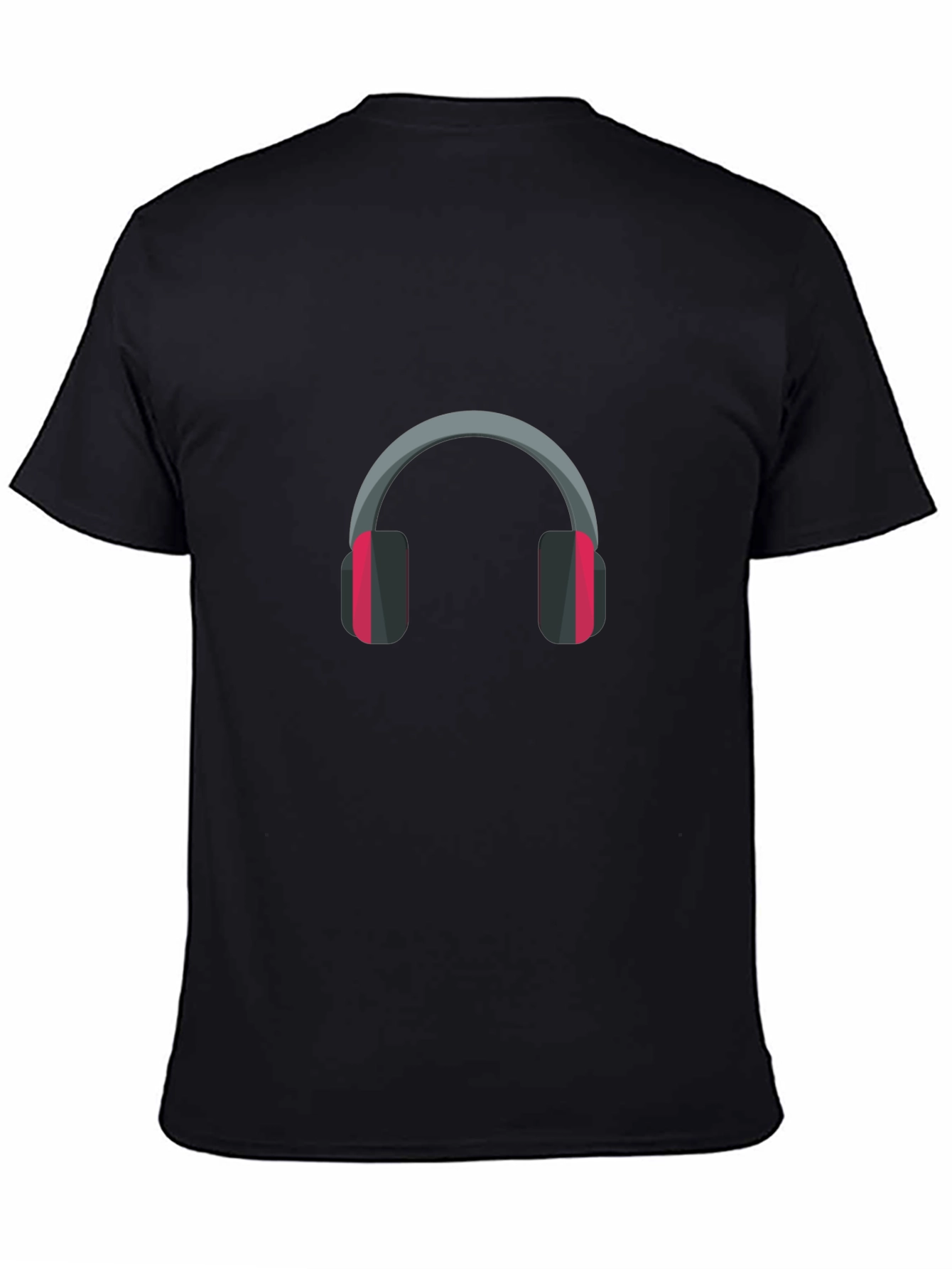 Headphone Graphic Tee - Black Casual Comfort
