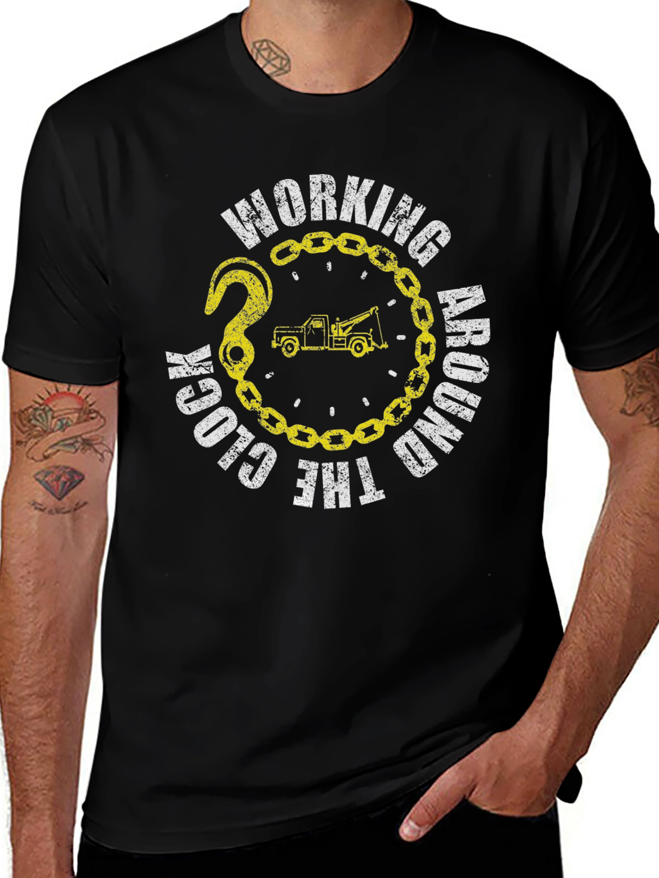 Working Around The Clock Tow Truck T-Shirt