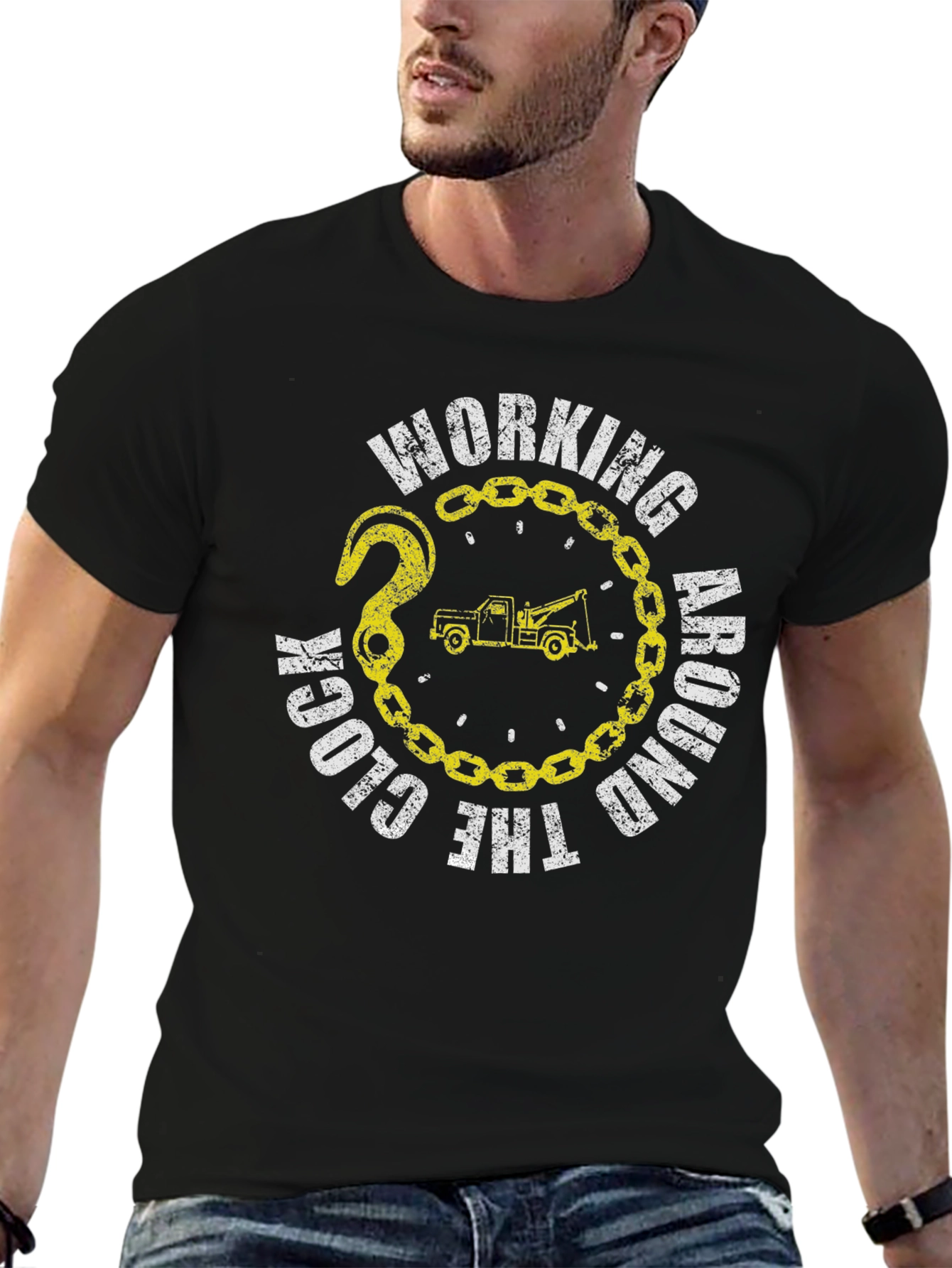 Working Around The Clock Tow Truck T-Shirt