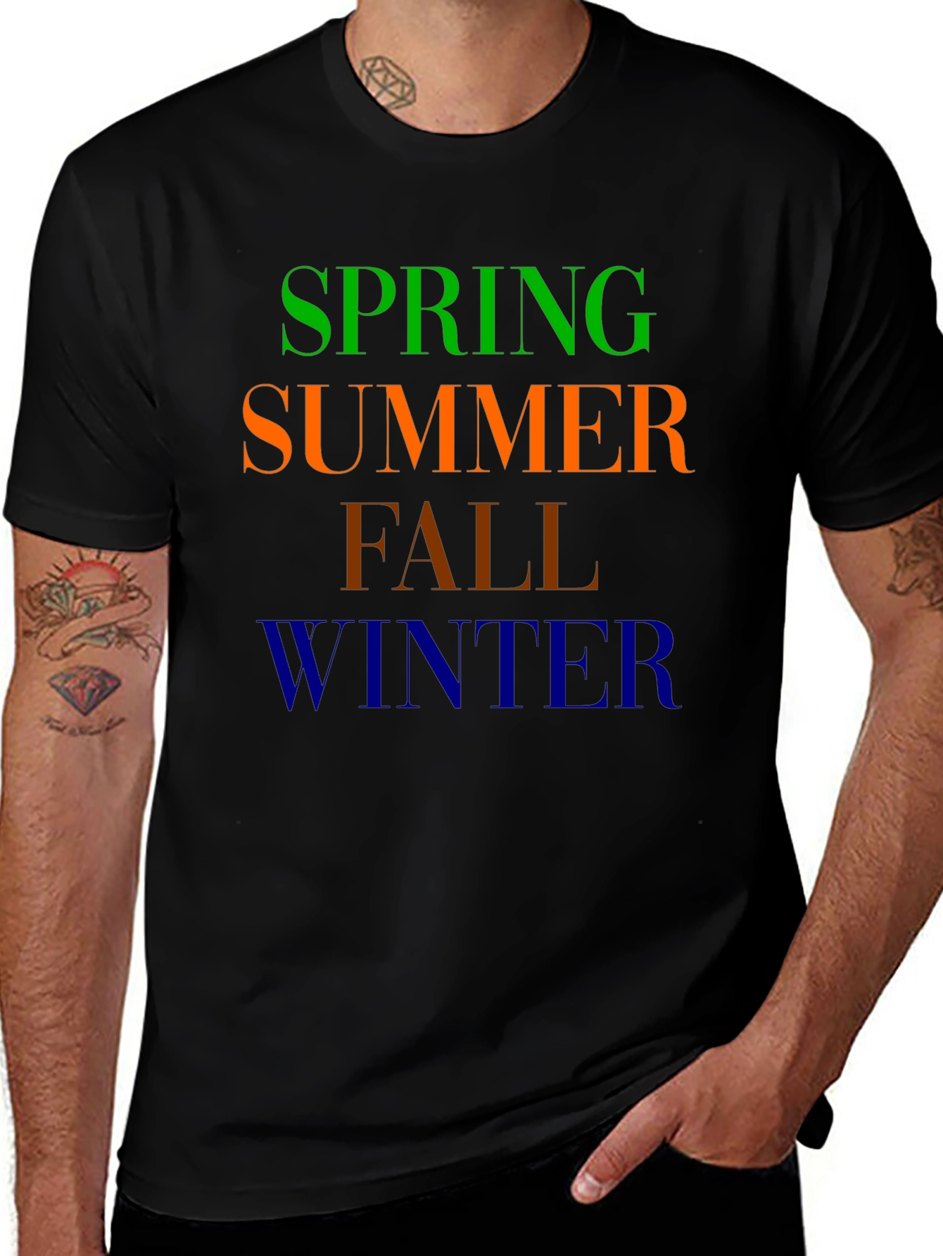 Seasons Graphic Tee - Spring Summer Fall Winter