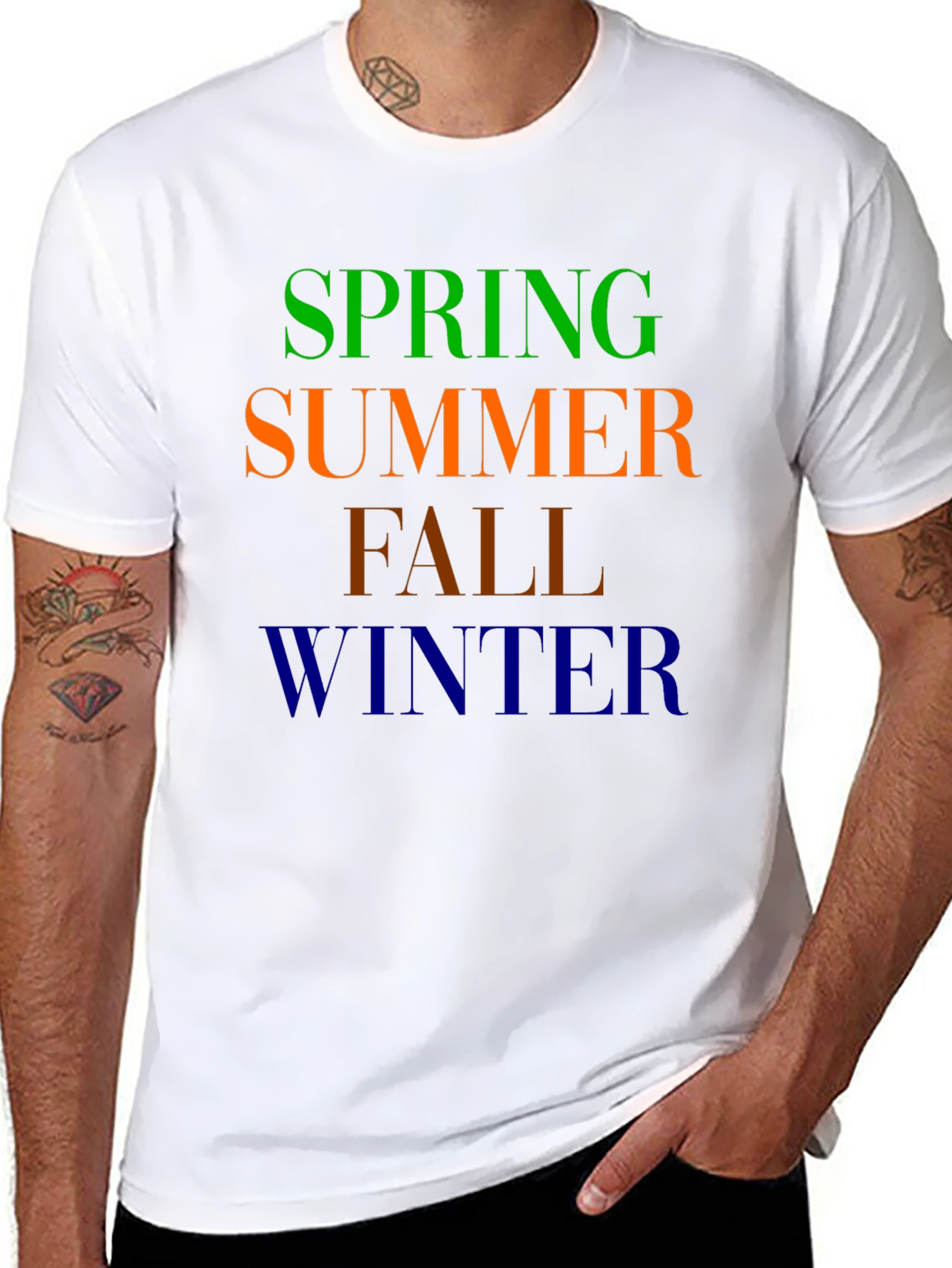 Seasons Graphic Tee - Spring Summer Fall Winter