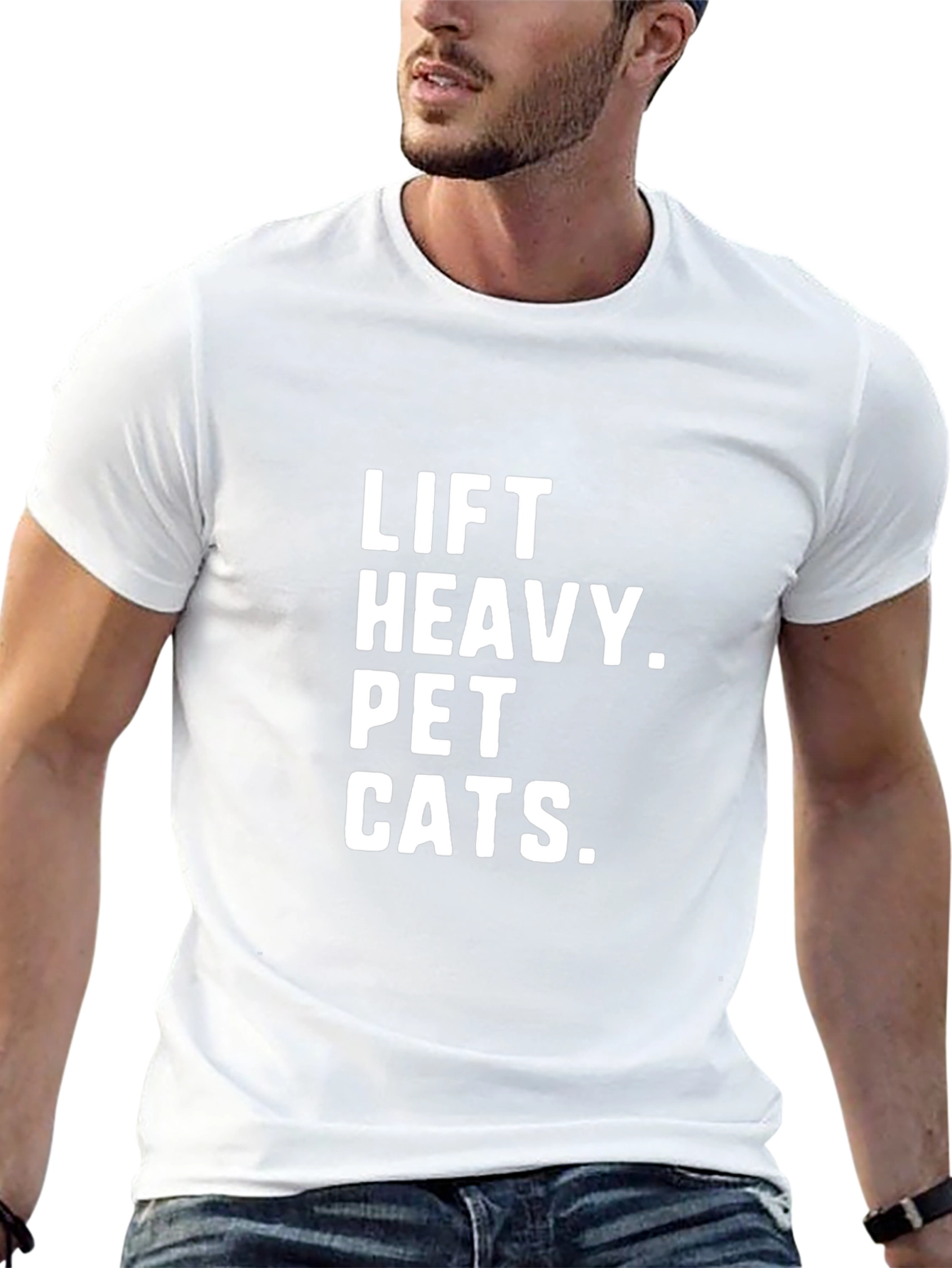 Lift Heavy Pet Cats Black T-Shirt