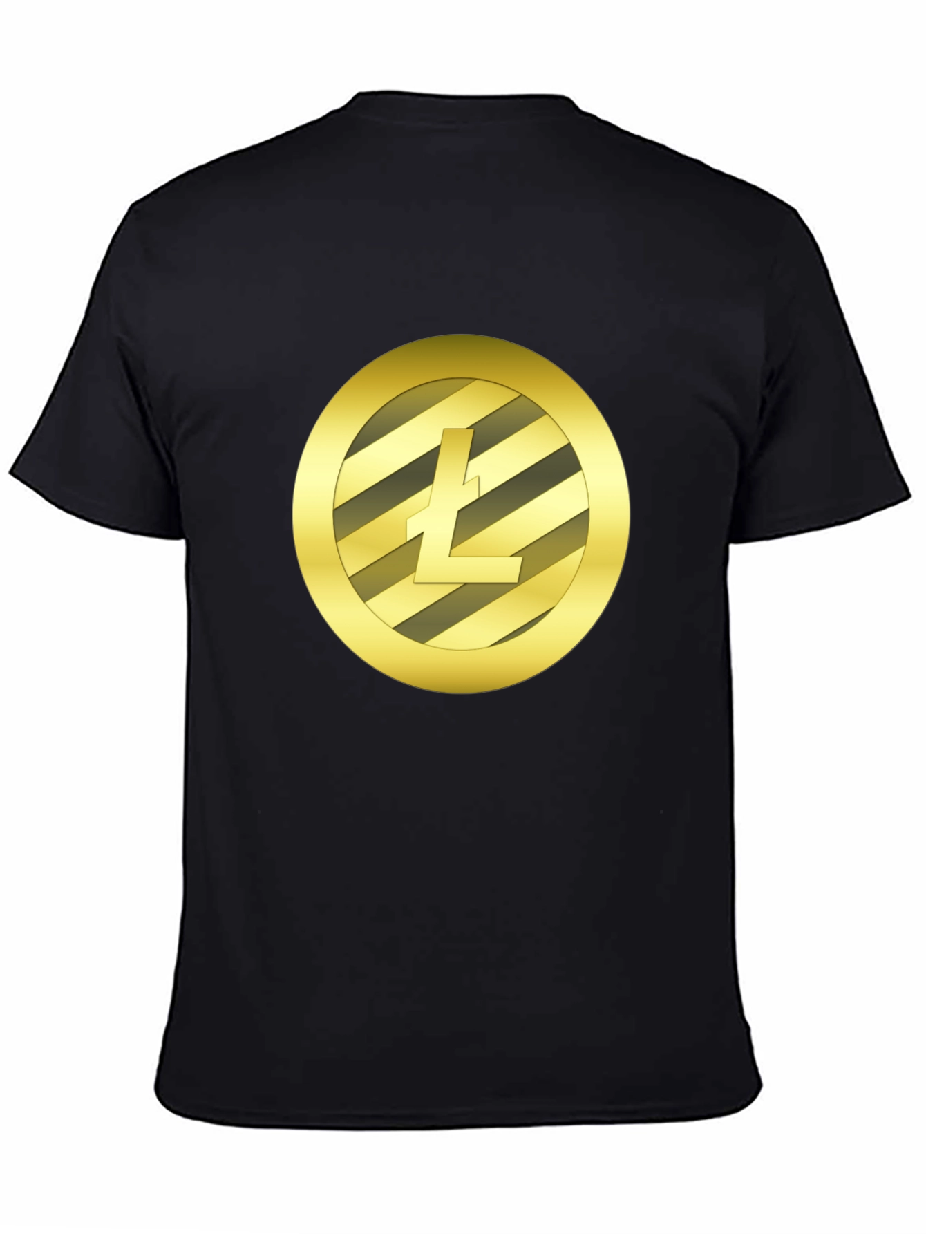 Litecoin Crypto Logo Black T-Shirt