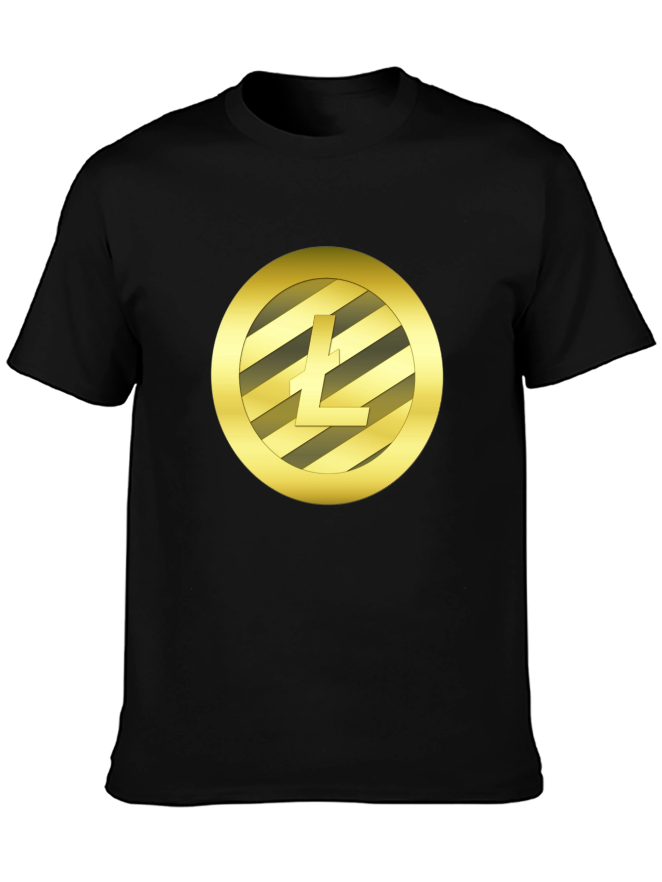 Litecoin Crypto Logo Black T-Shirt