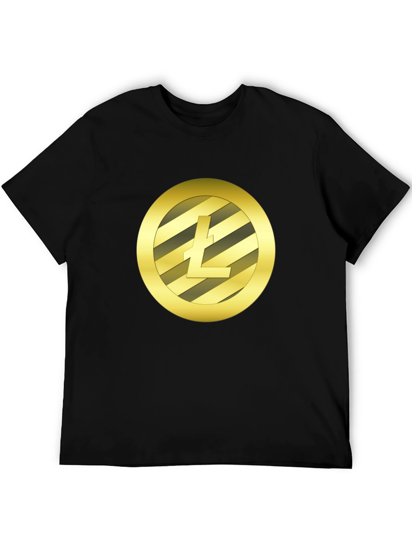 Litecoin Crypto Logo Black T-Shirt