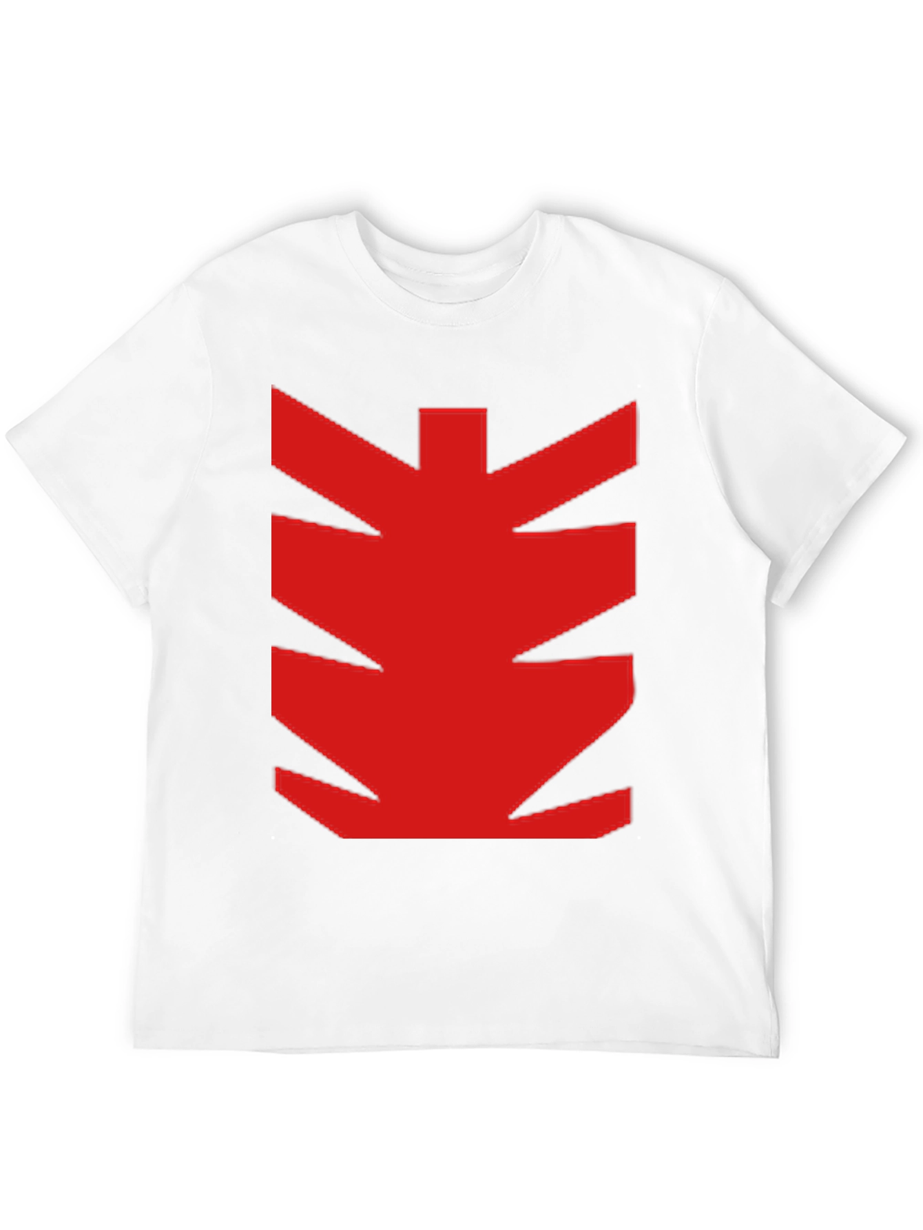 Bold Red Graphic Print Black T-Shirt