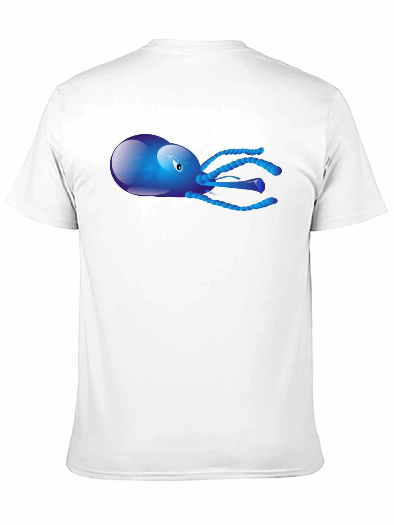Blue Octopus Graphic Tee - Mens Black T-Shirt