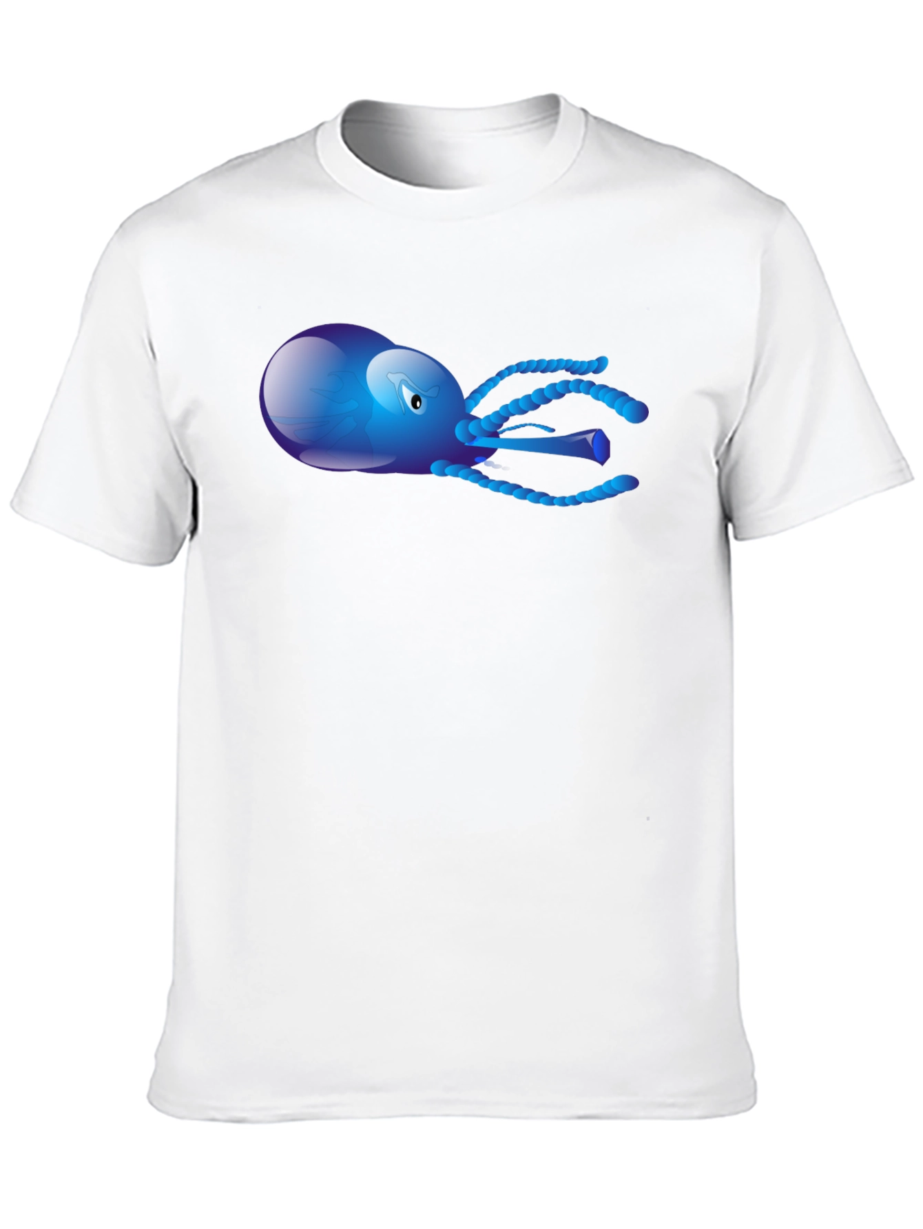 Blue Octopus Graphic Tee - Mens Black T-Shirt