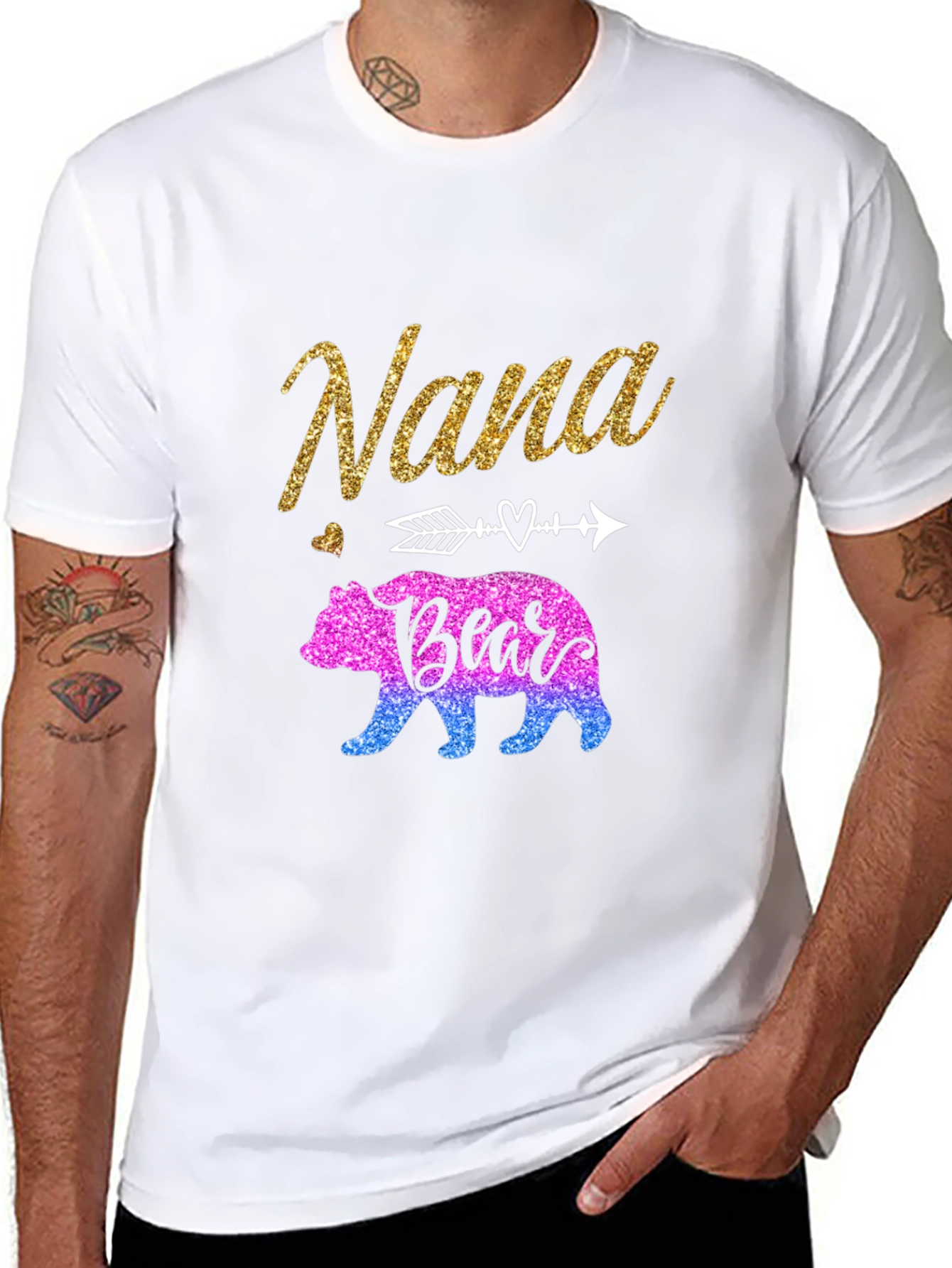 Nana Bear Graphic T-Shirt - Cute Family Apparel