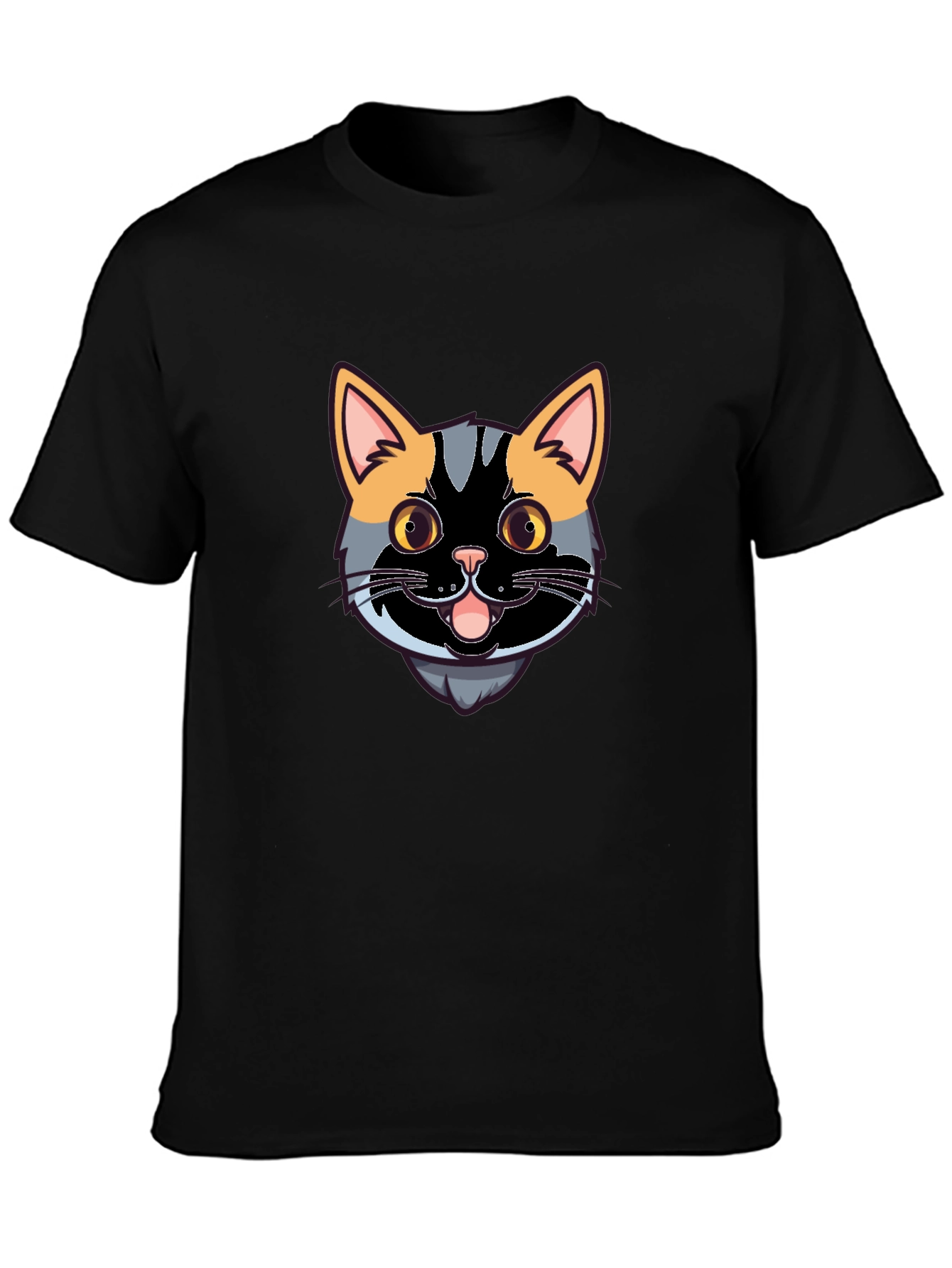 Cool Cat Graphic Tee - Black Casual Shirt