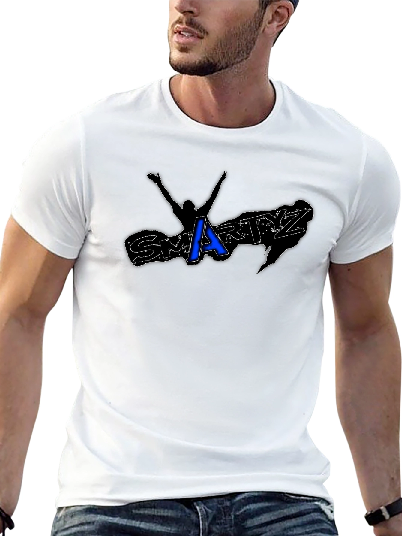 Smartyz Graphic Tee - Trendy Black T-Shirt