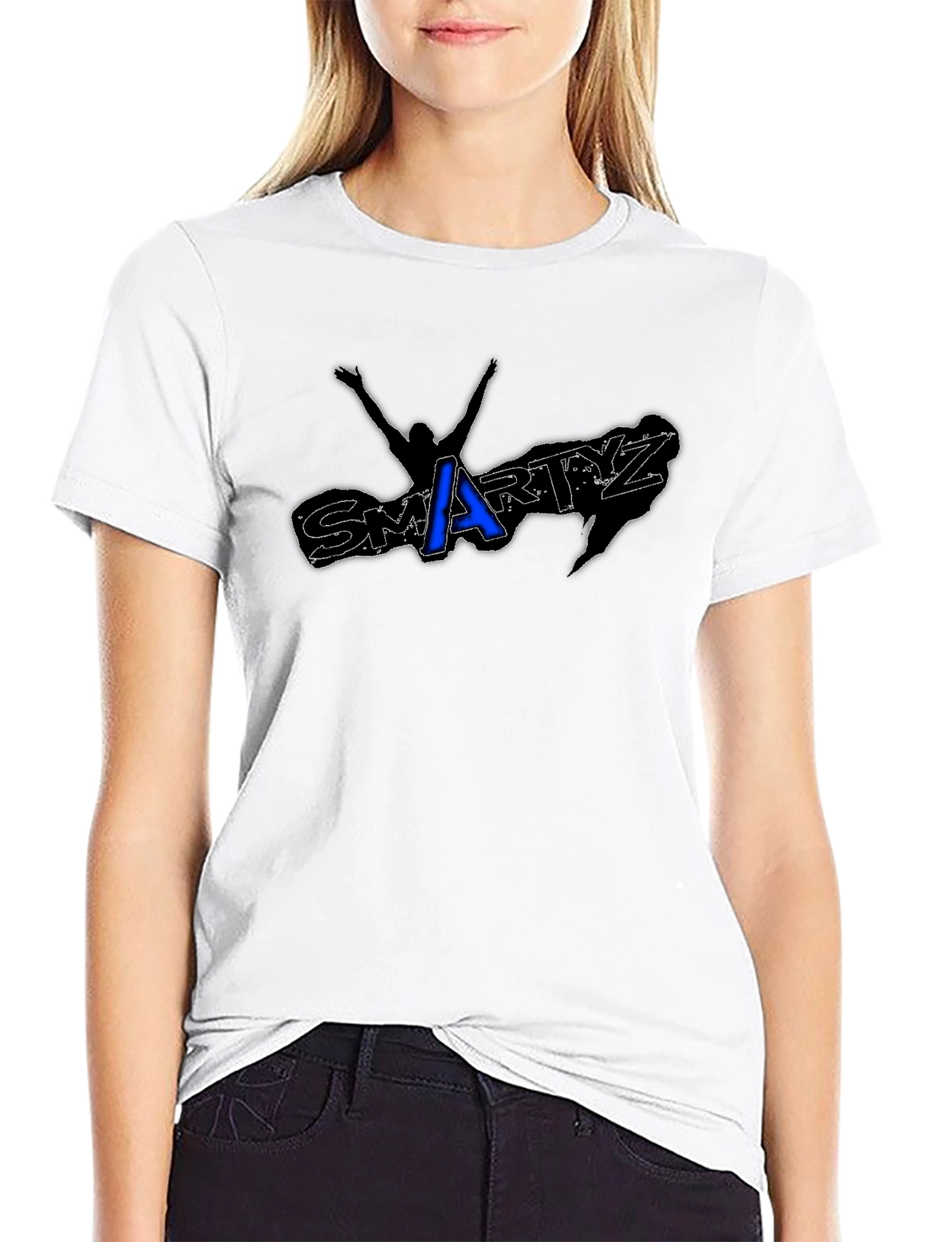 Smartyz Graphic Tee - Trendy Black T-Shirt