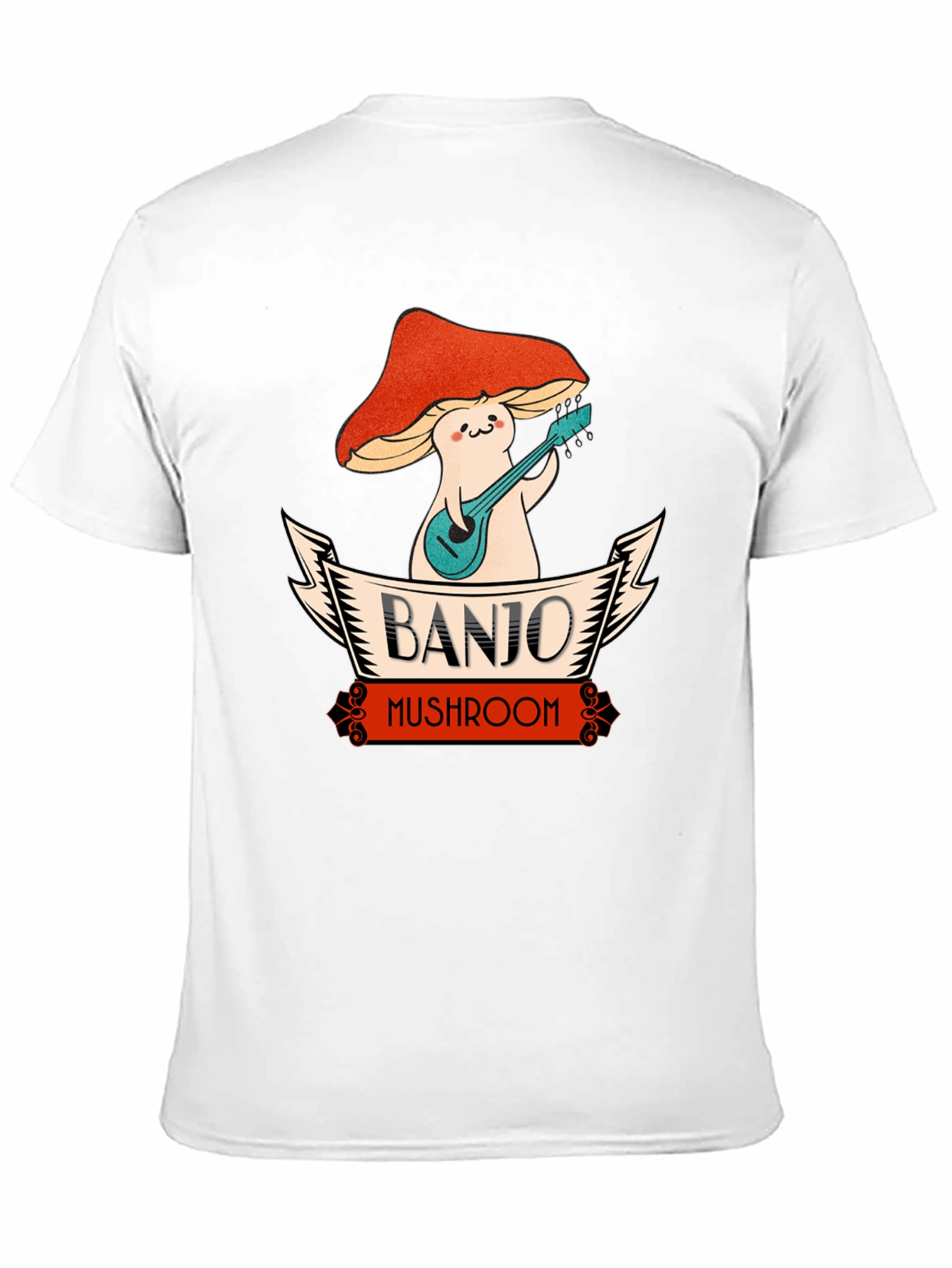 Banjo Mushroom Graphic T-Shirt