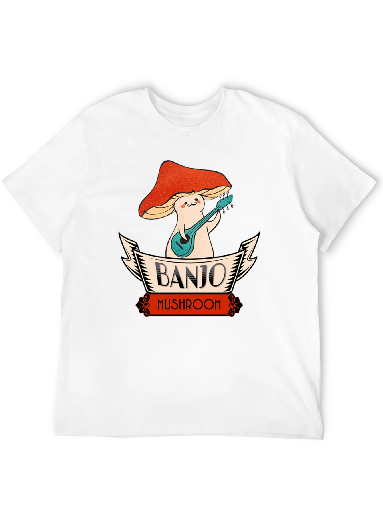 Banjo Mushroom Graphic T-Shirt