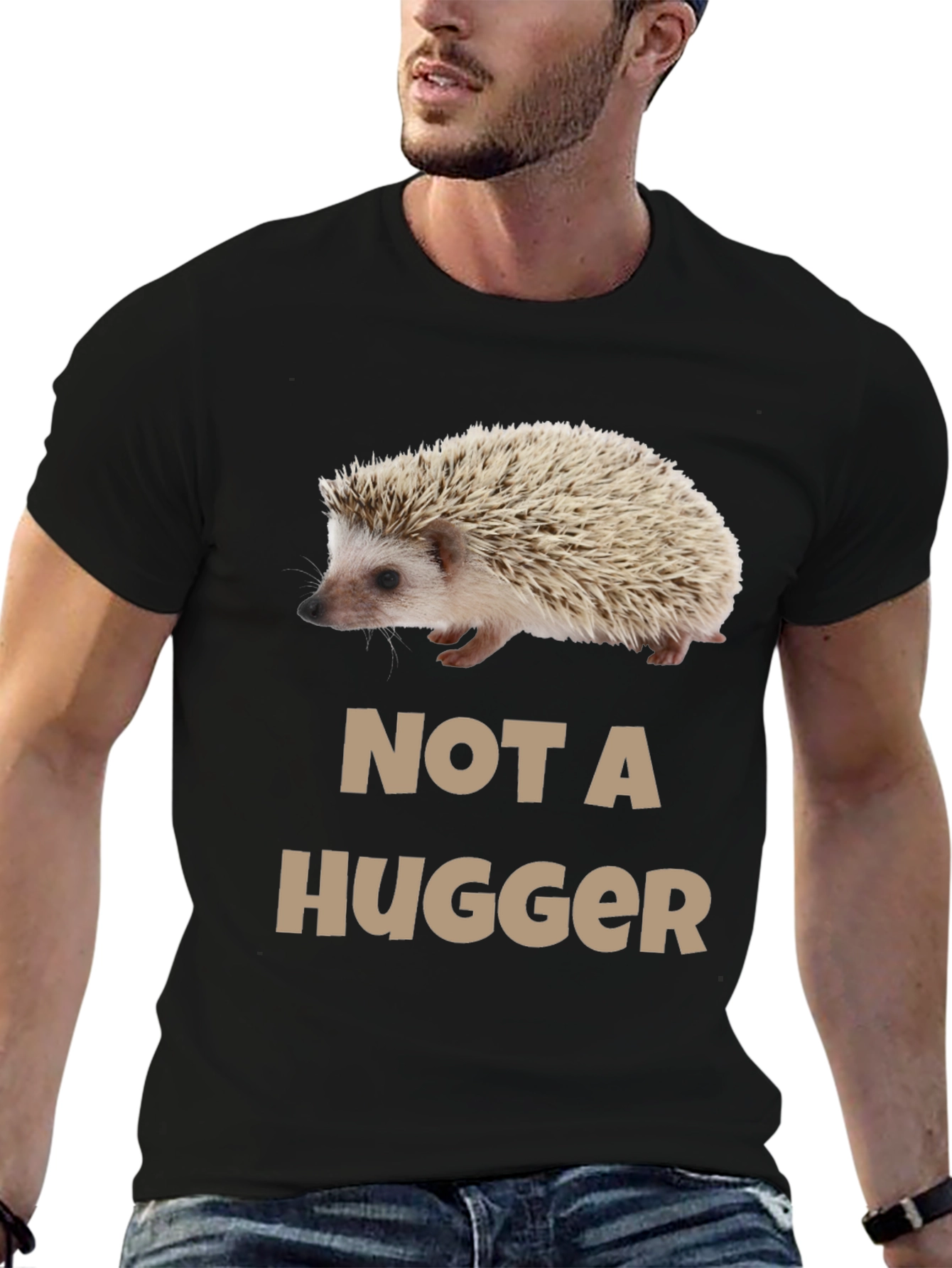 Not A Hugger Hedgehog Graphic Tee