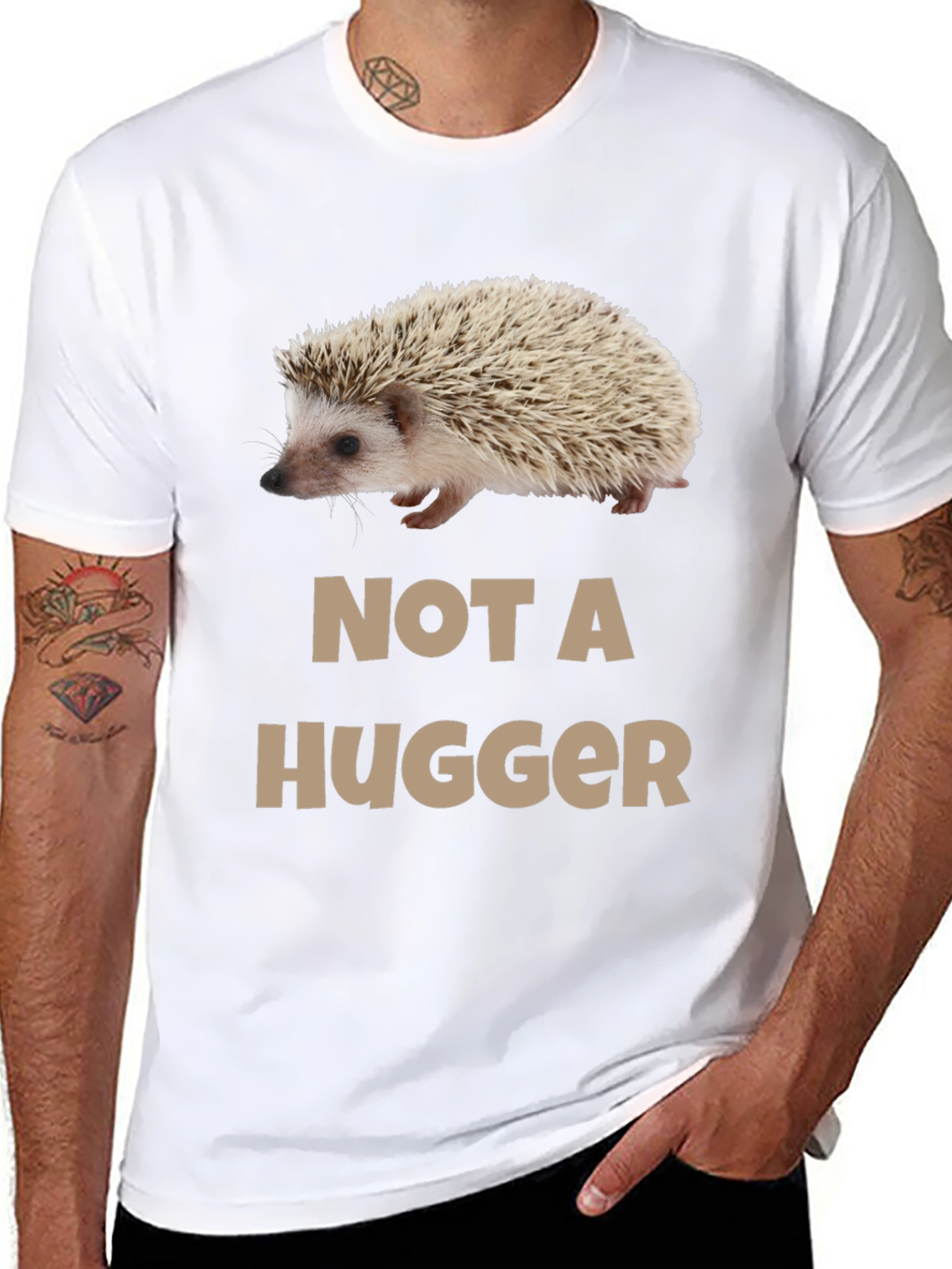 Not A Hugger Hedgehog Graphic Tee