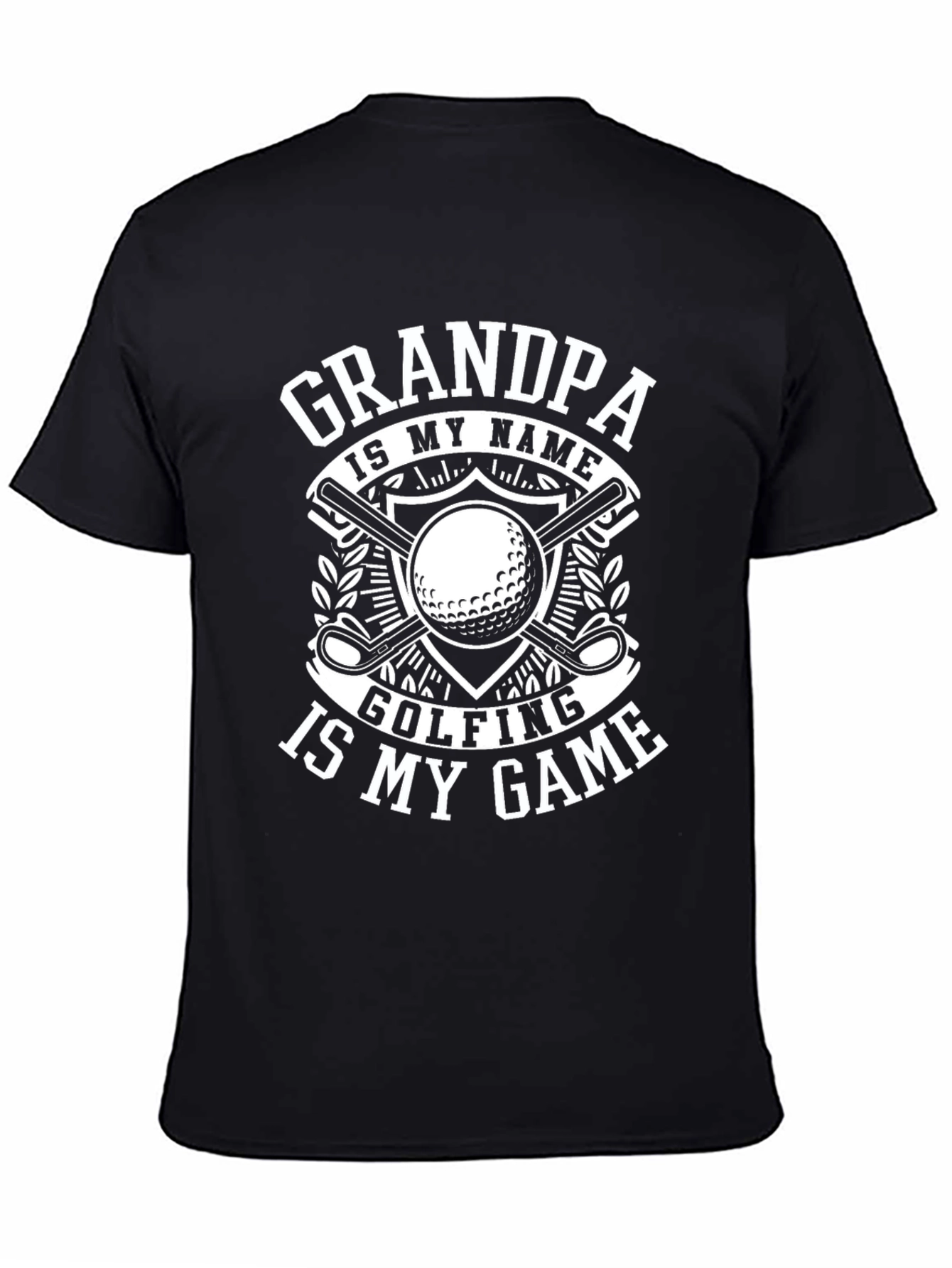 Grandpa Golfing T-Shirt: Name & Game