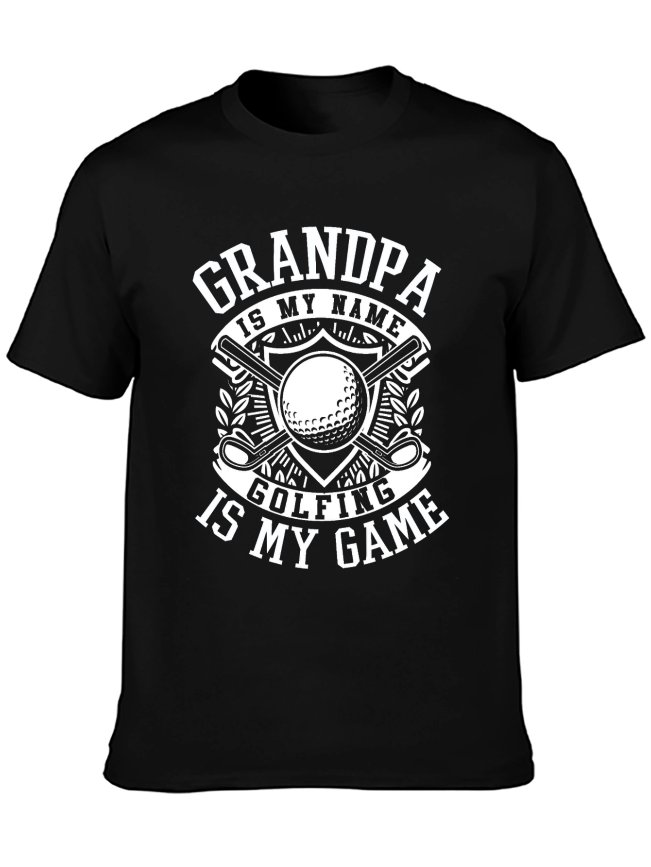 Grandpa Golfing T-Shirt: Name & Game
