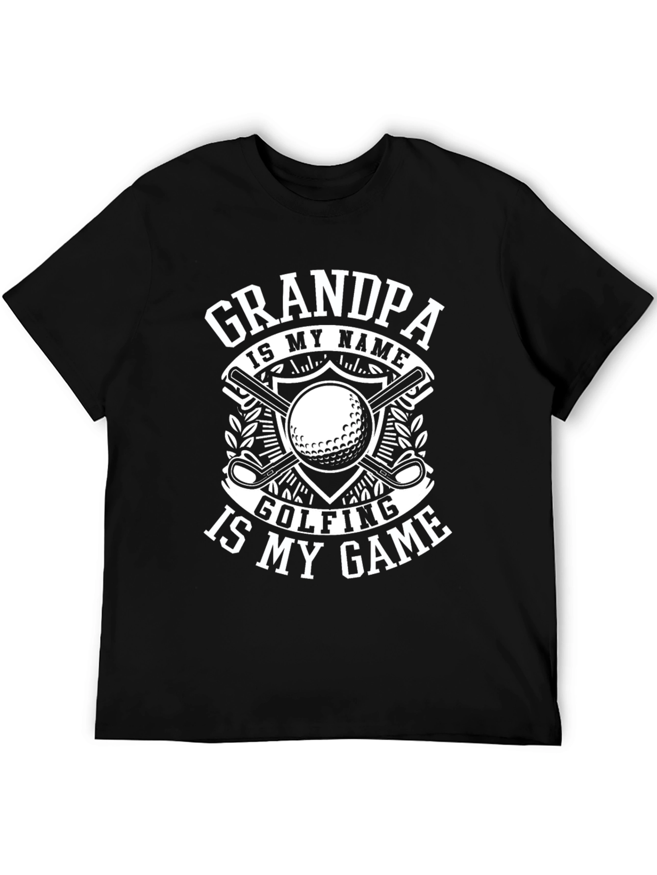 Grandpa Golfing T-Shirt: Name & Game