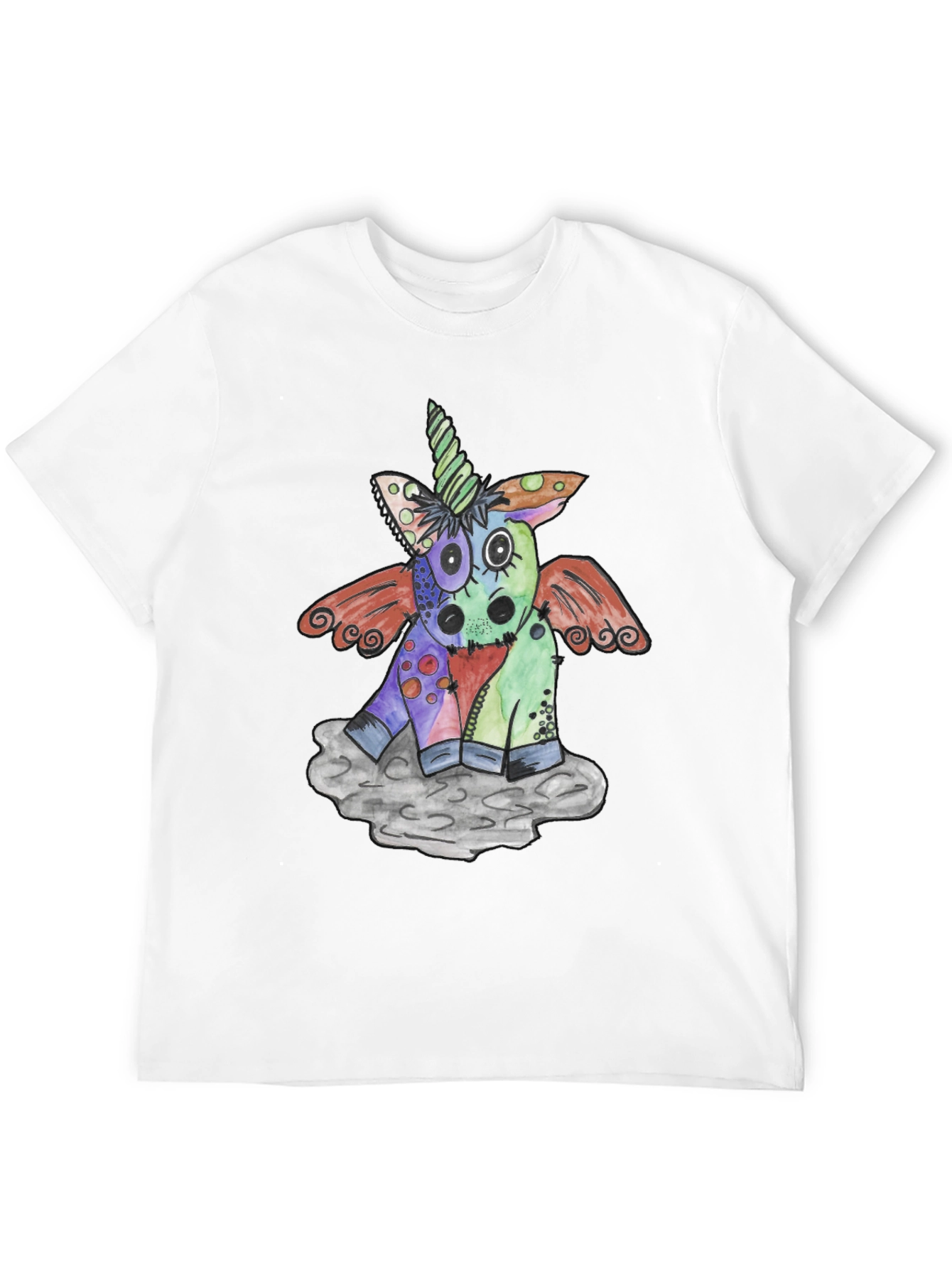 Unicorn Graphic Black Tee