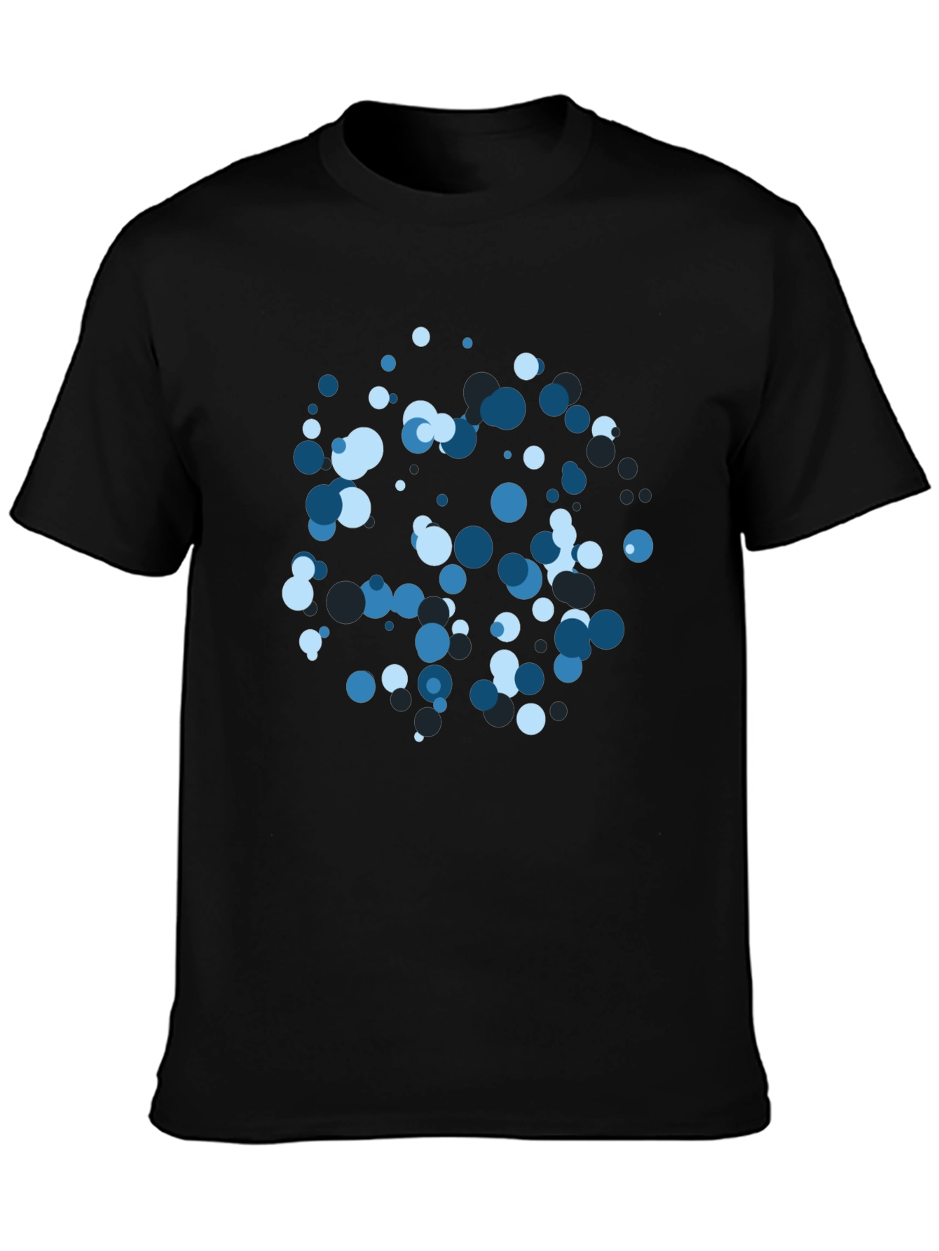 Cool Blue Bubble Tee - Modern Graphic Design