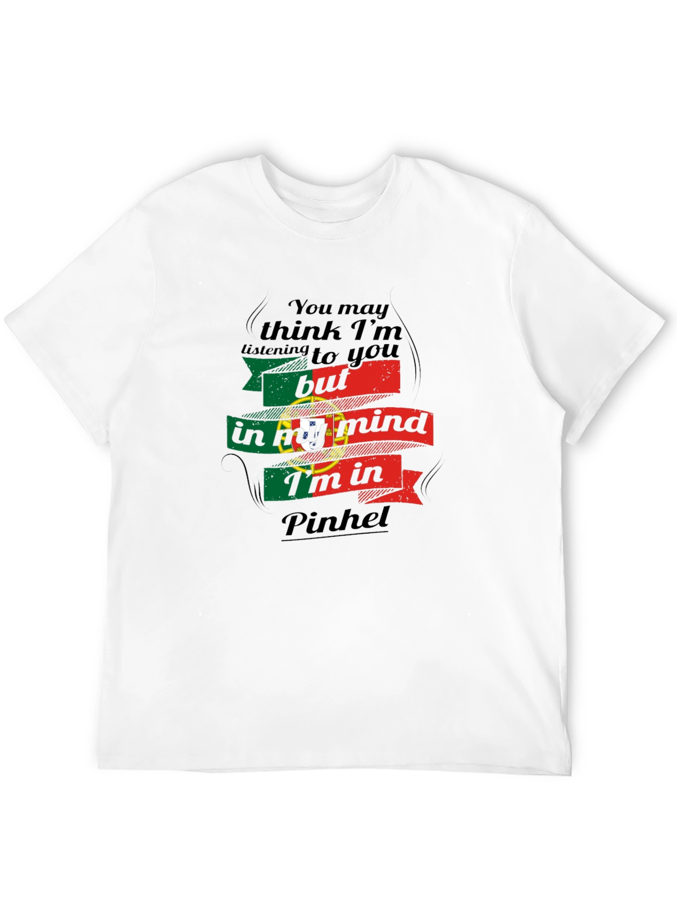 Pinhel Portugal Mind T-Shirt - Mens Black Tee