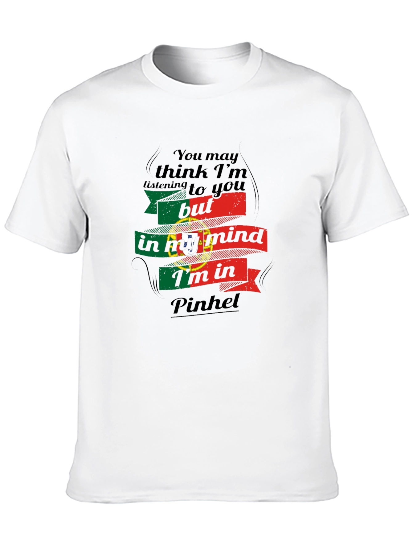 Pinhel Portugal Mind T-Shirt - Mens Black Tee