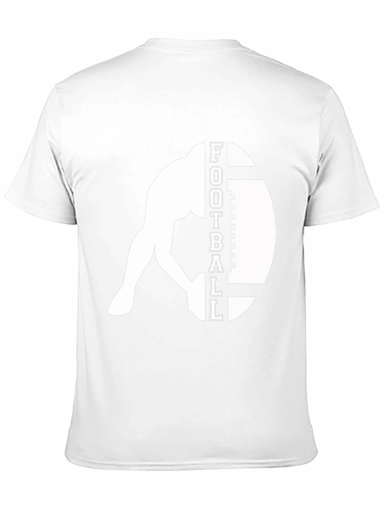 Football Player Graphic Tee - Black Cotton T-Shirt