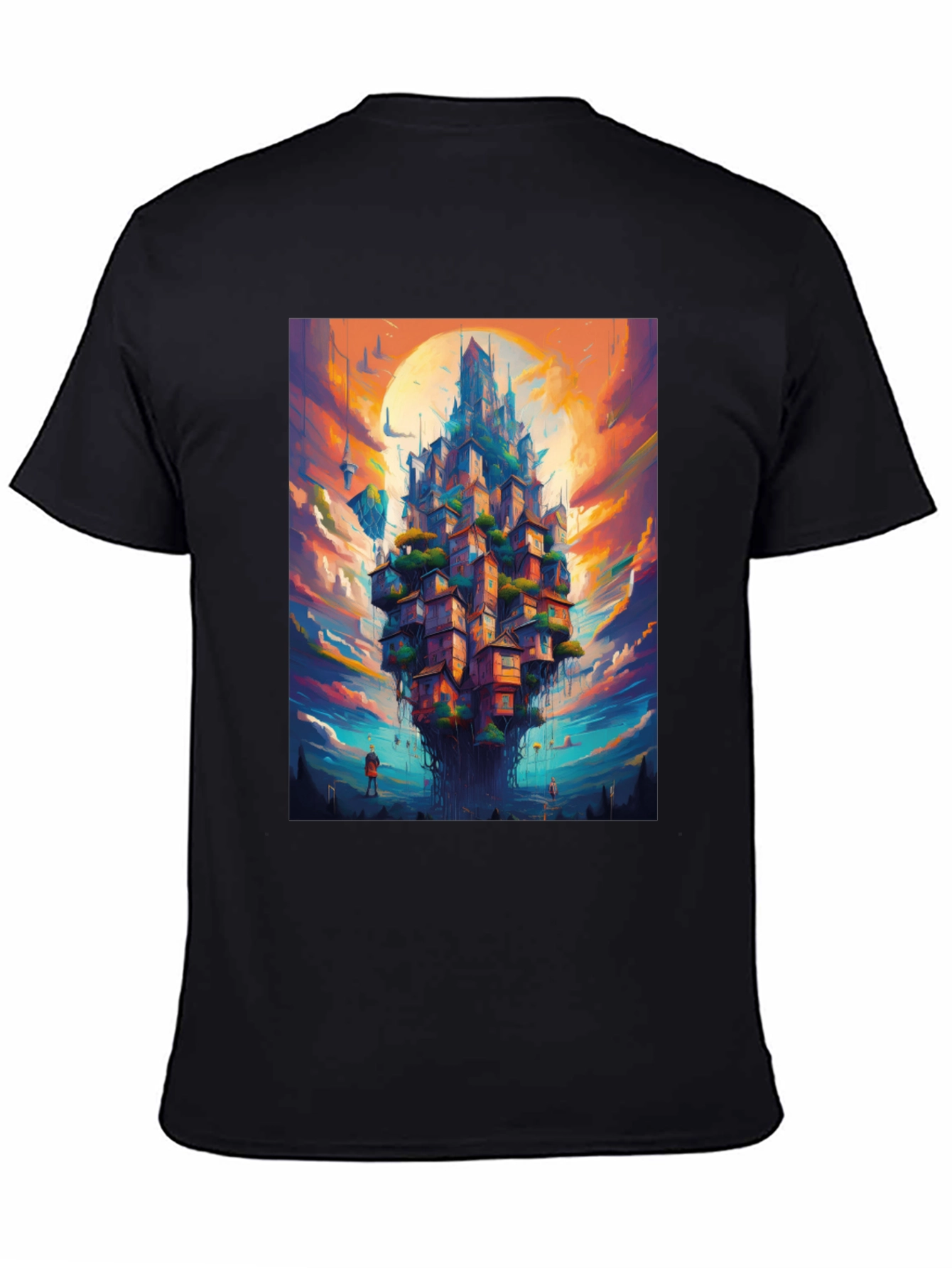 Fantasy Floating City Graphic T-Shirt