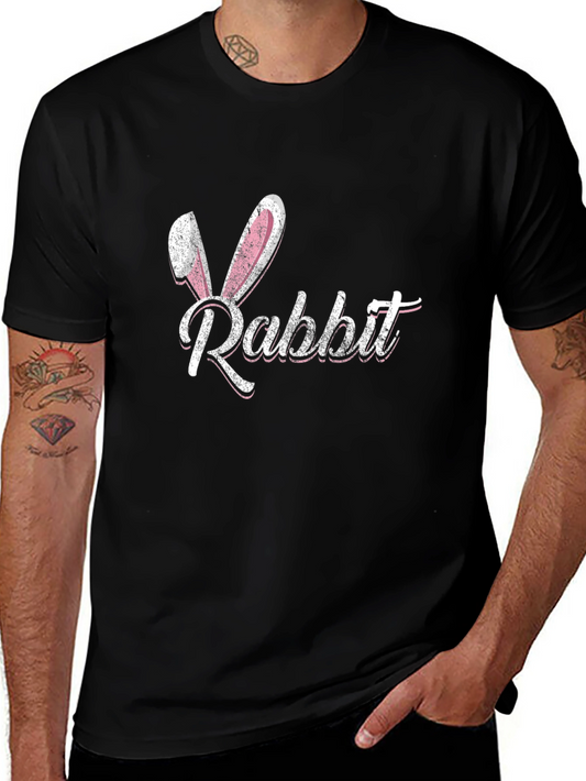 Rabbit T-Shirt with Bunny Ears Casual Wear
