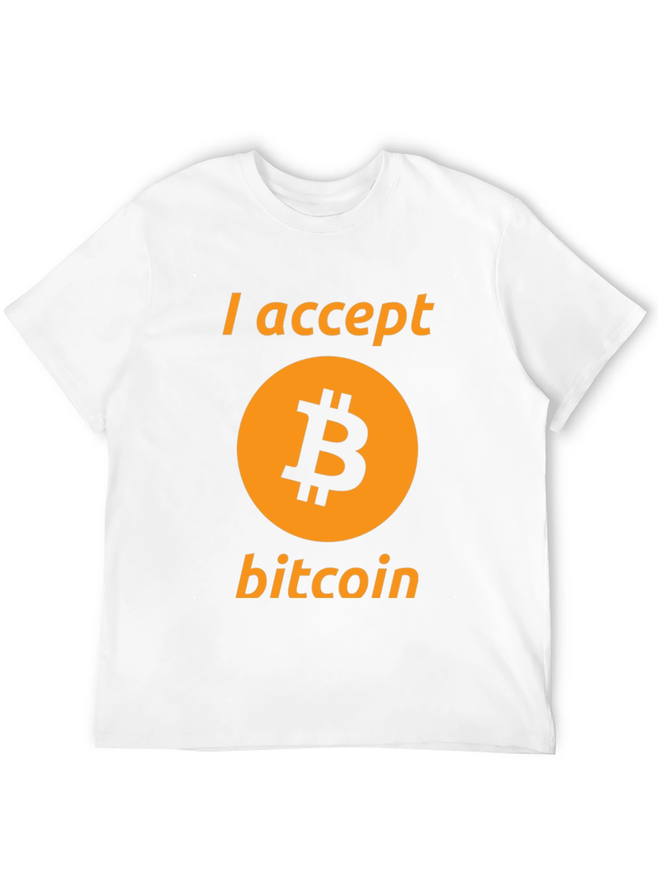 I Accept Bitcoin Black T-Shirt Cryptocurrency