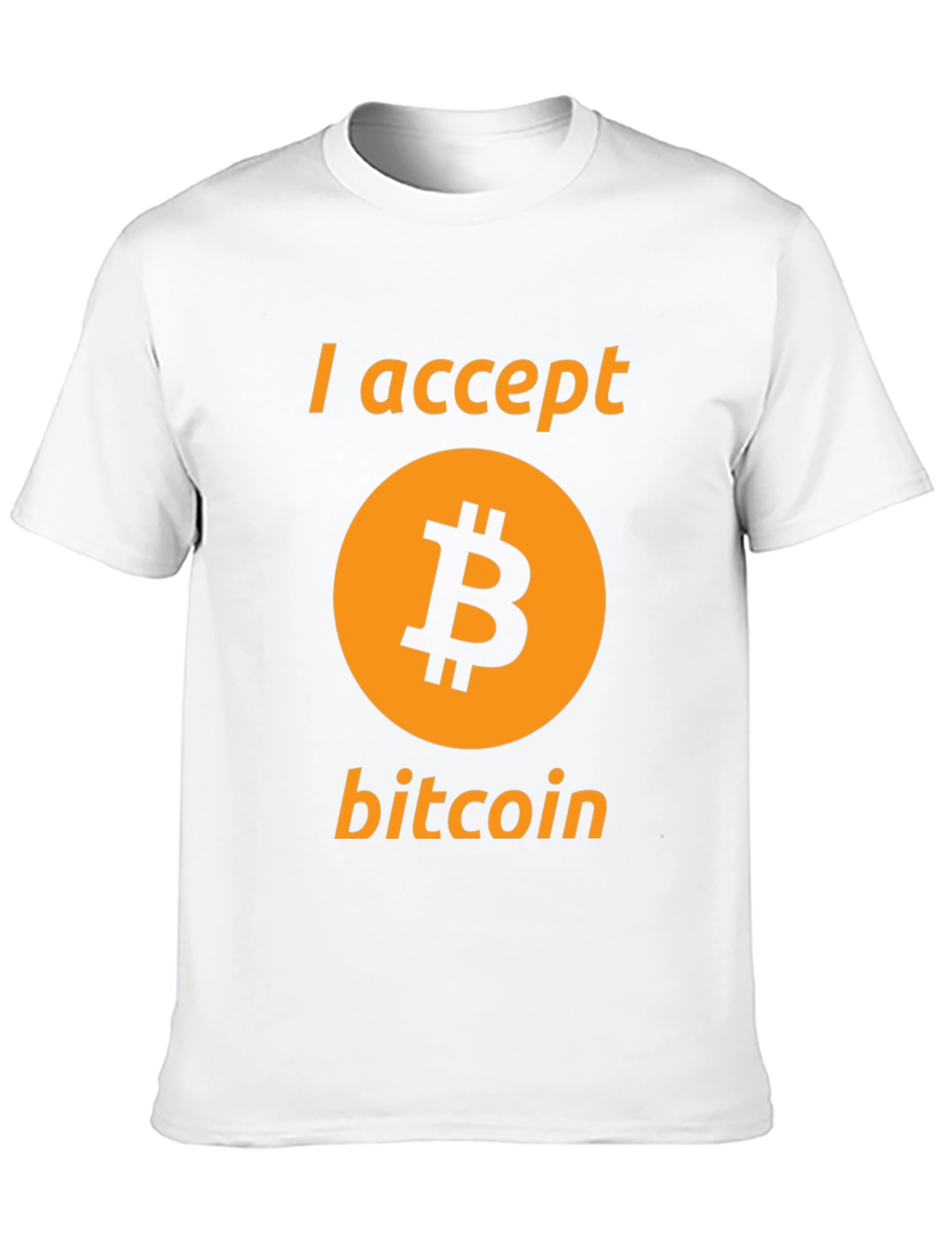 I Accept Bitcoin Black T-Shirt Cryptocurrency