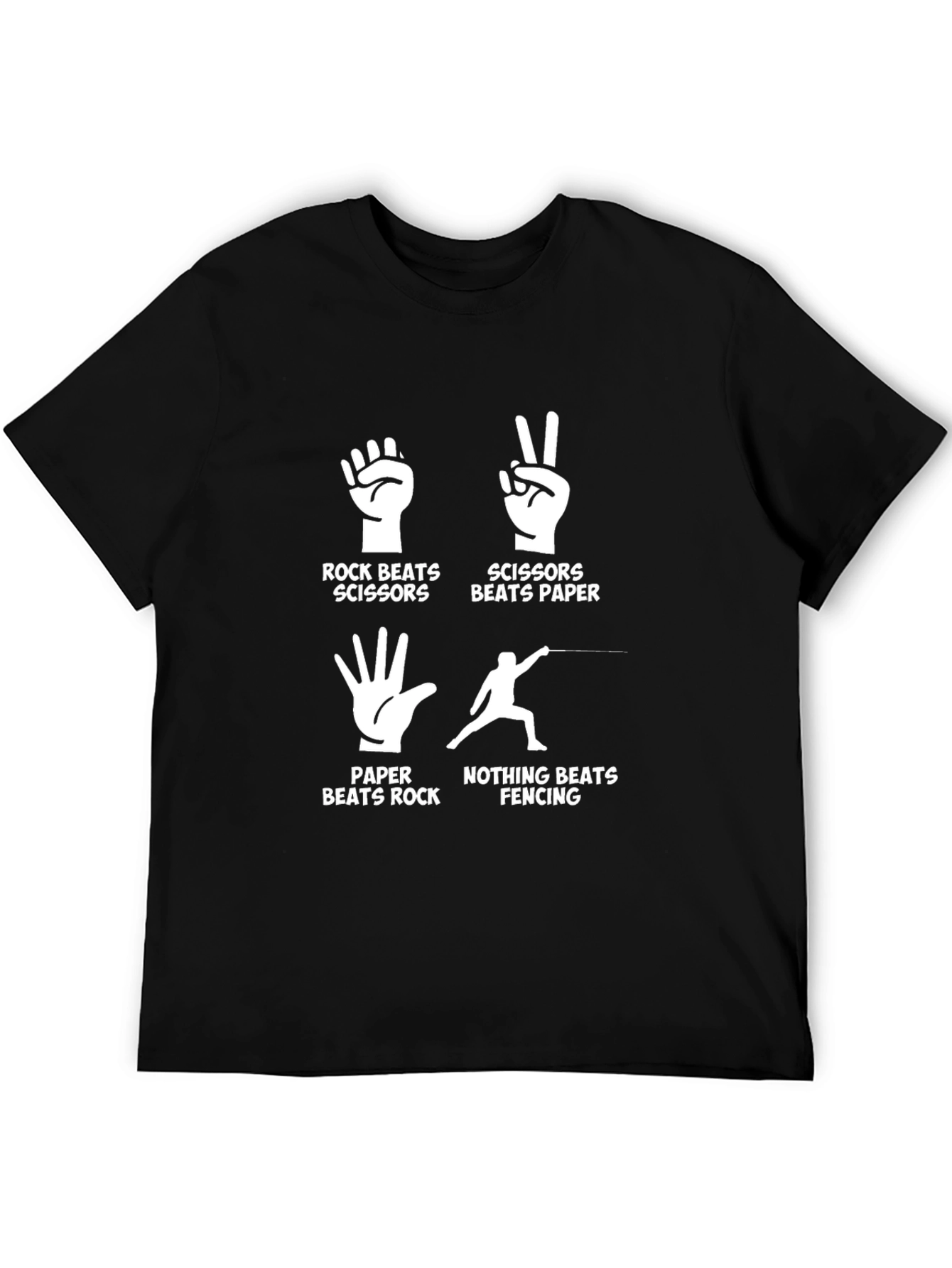 Rock Paper Scissors Fencing Funny T-Shirt