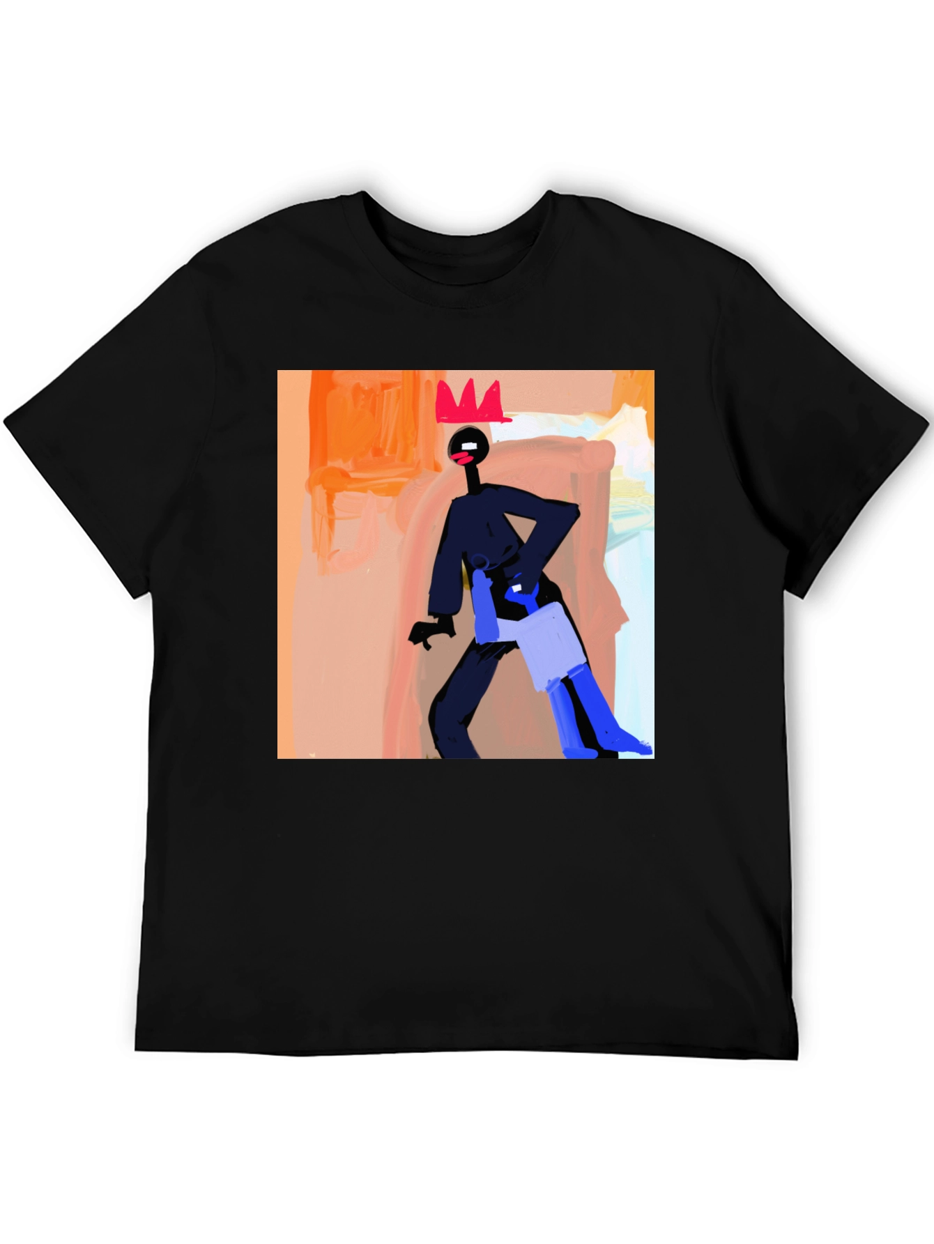 Abstract Art Graphic Black T-Shirt