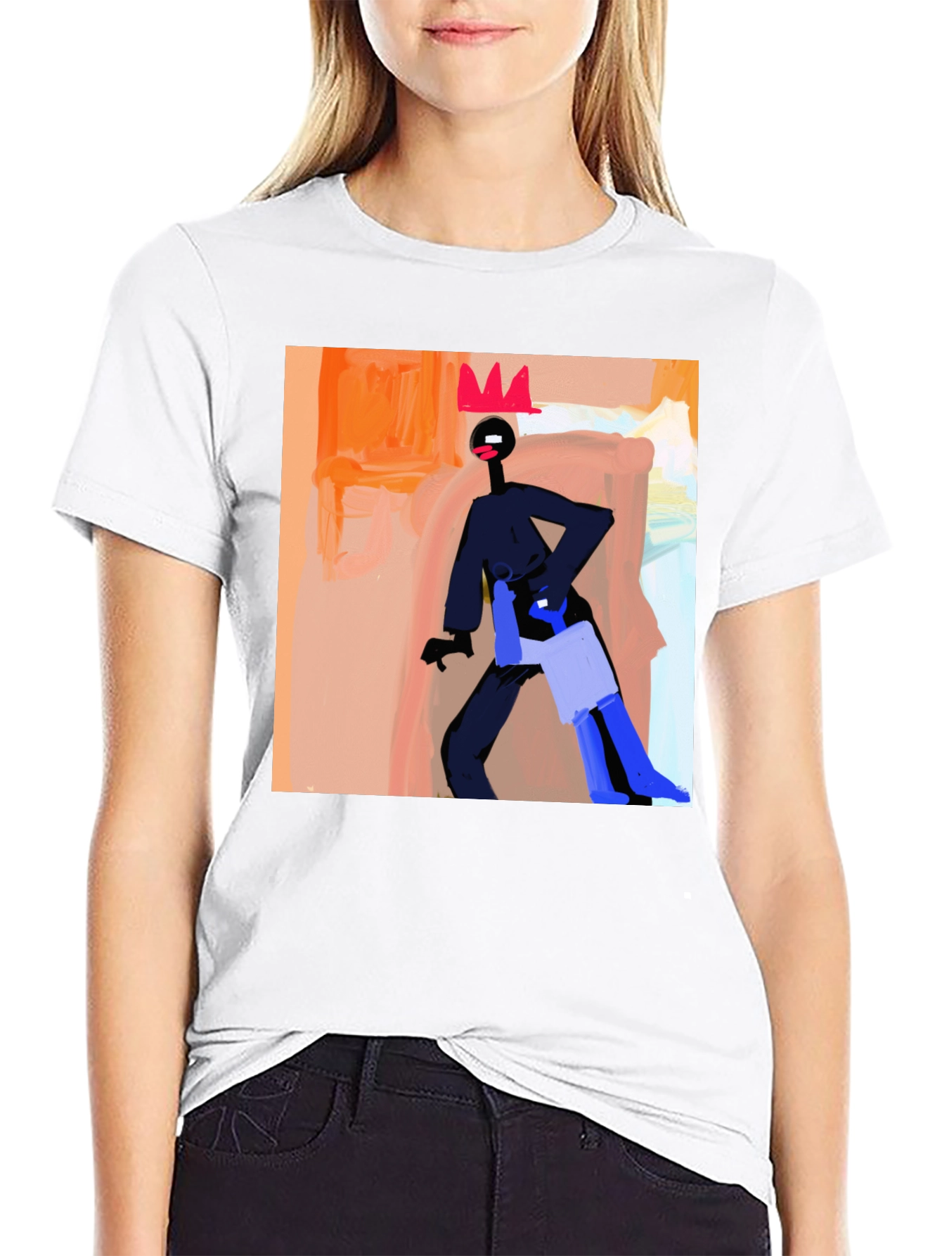 Abstract Art Graphic Black T-Shirt