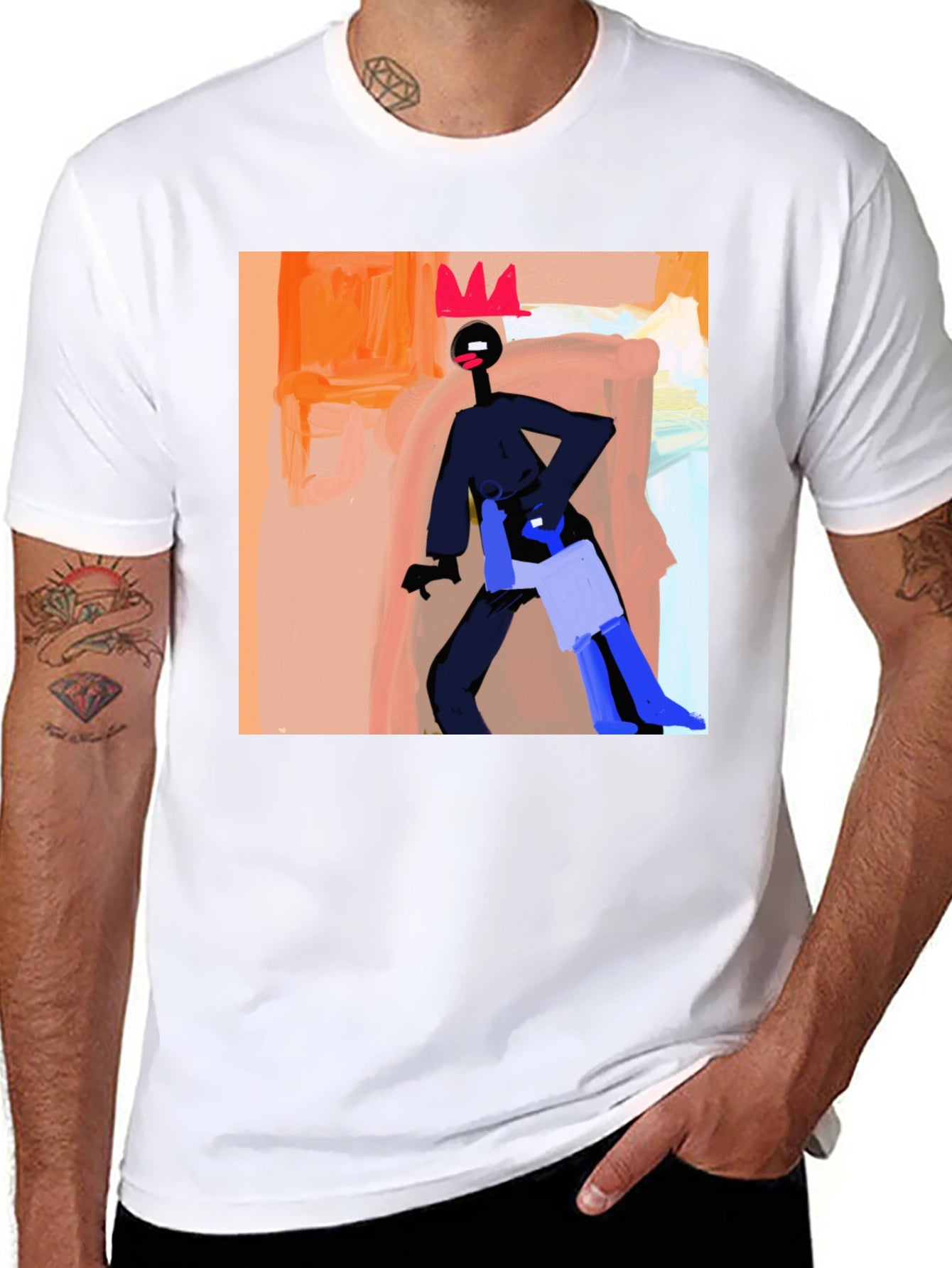 Abstract Art Graphic Black T-Shirt