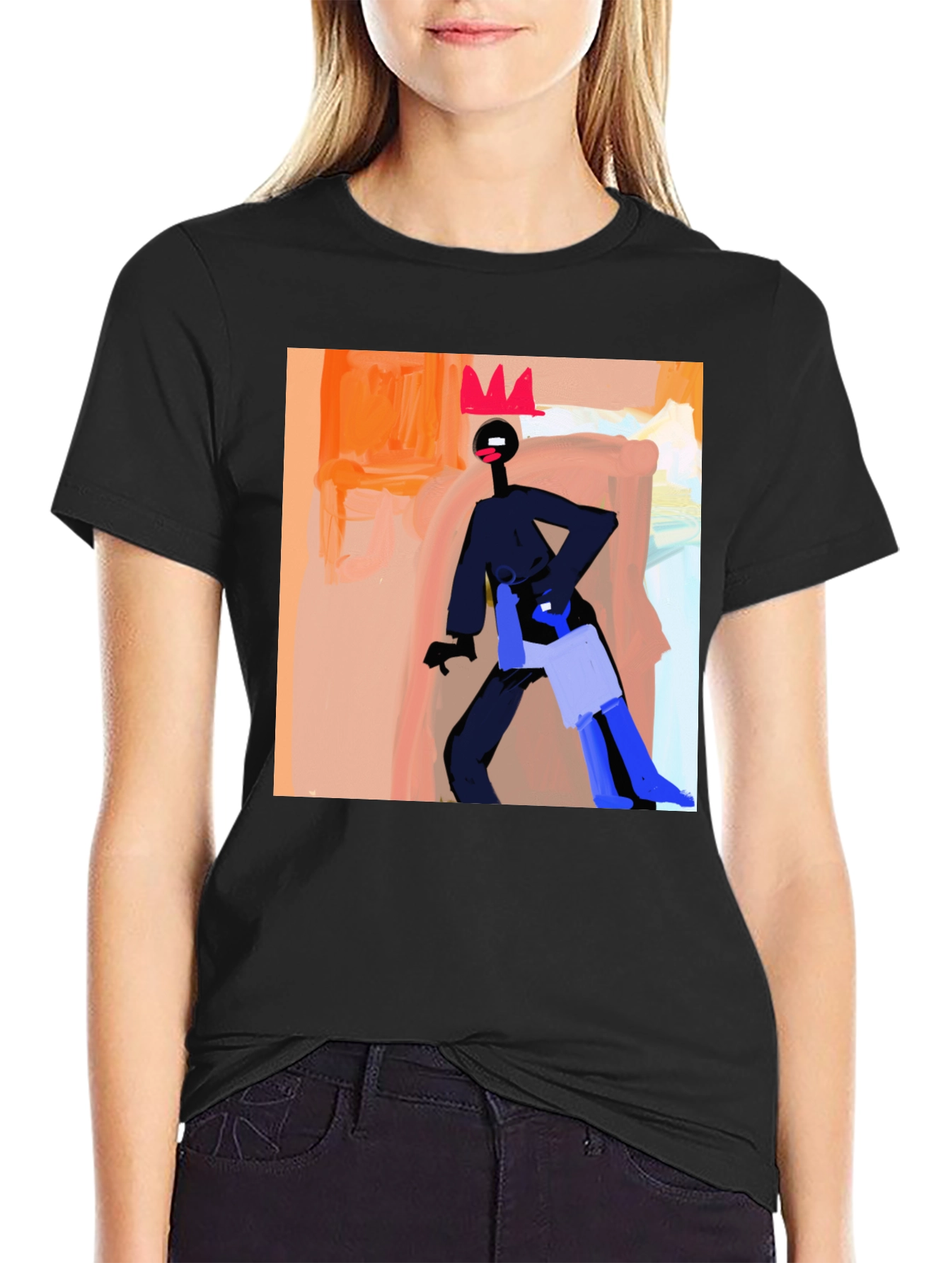 Abstract Art Graphic Black T-Shirt