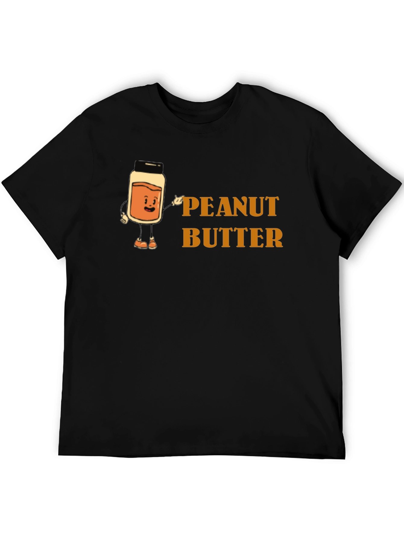 Peanut Butter Cartoon Graphic Tee - Black