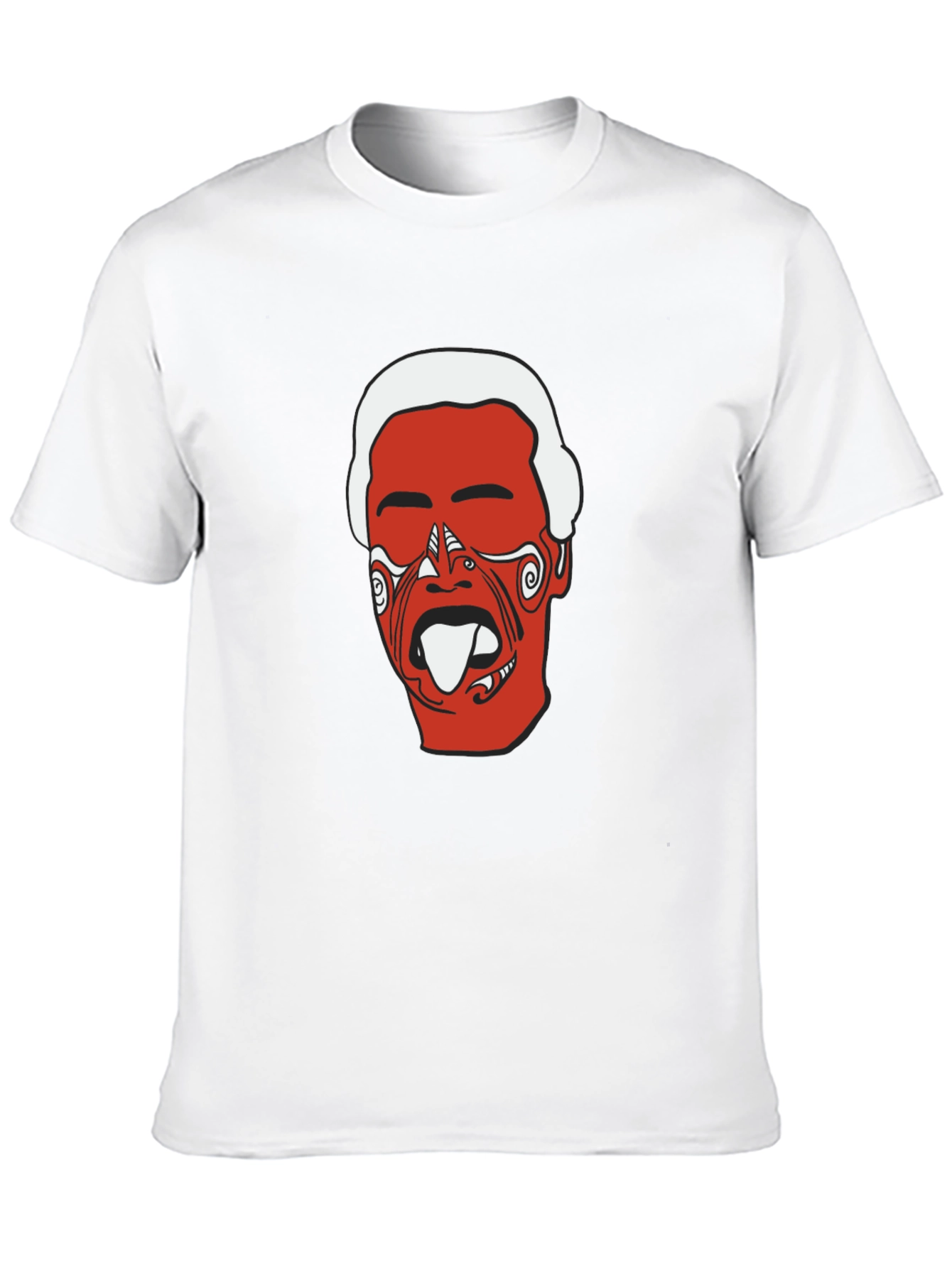 Maori Haka Face Black T-Shirt