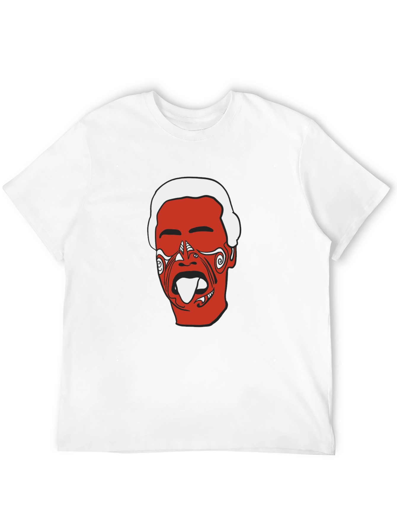 Maori Haka Face Black T-Shirt