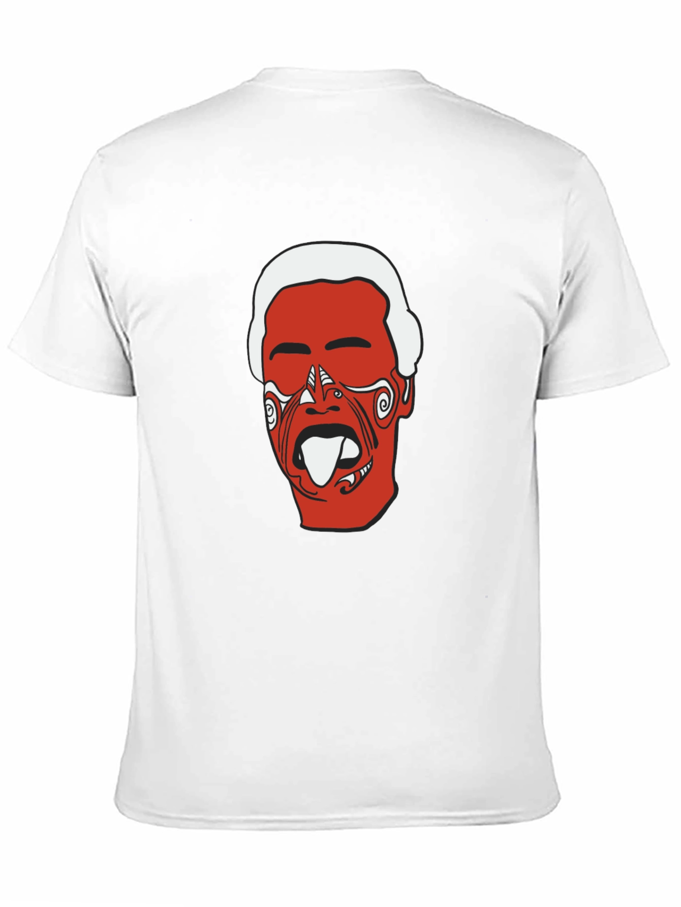 Maori Haka Face Black T-Shirt
