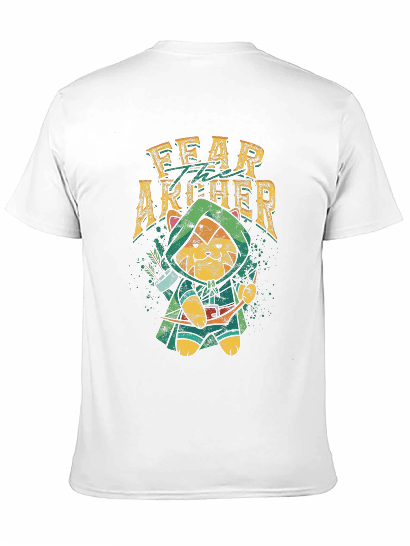 Fear the Archer T-Shirt: Cat Robin Hood Design